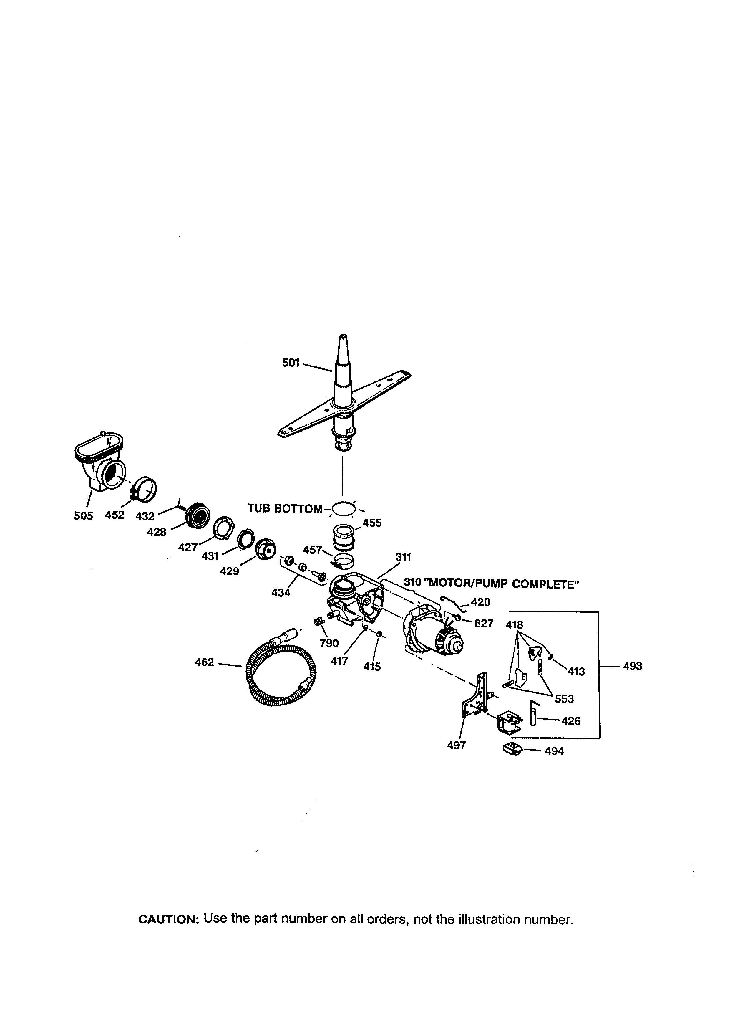 Kenmore 36314072790 motor-pump mechanism diagram