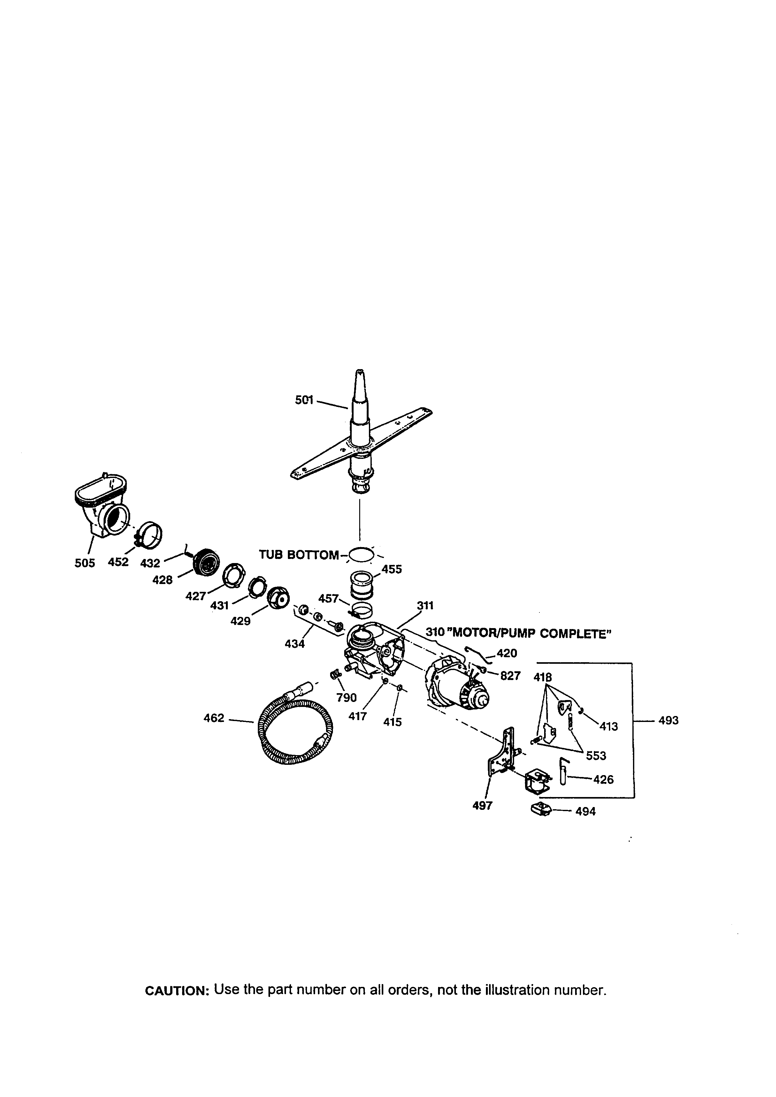 Kenmore 36314074790 motor-pump mechanism diagram