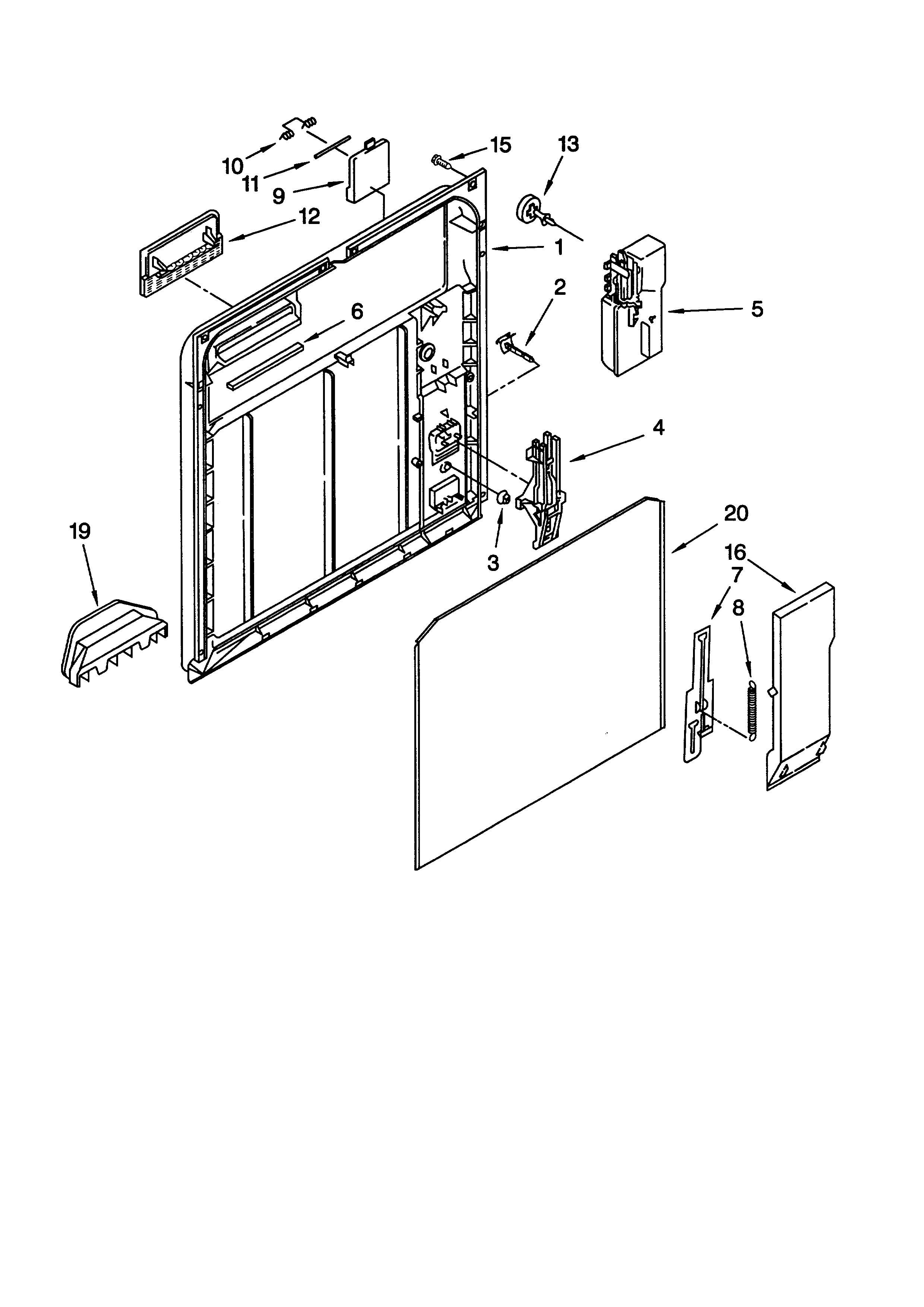 Whirlpool GU940SCGZ0 inner door diagram