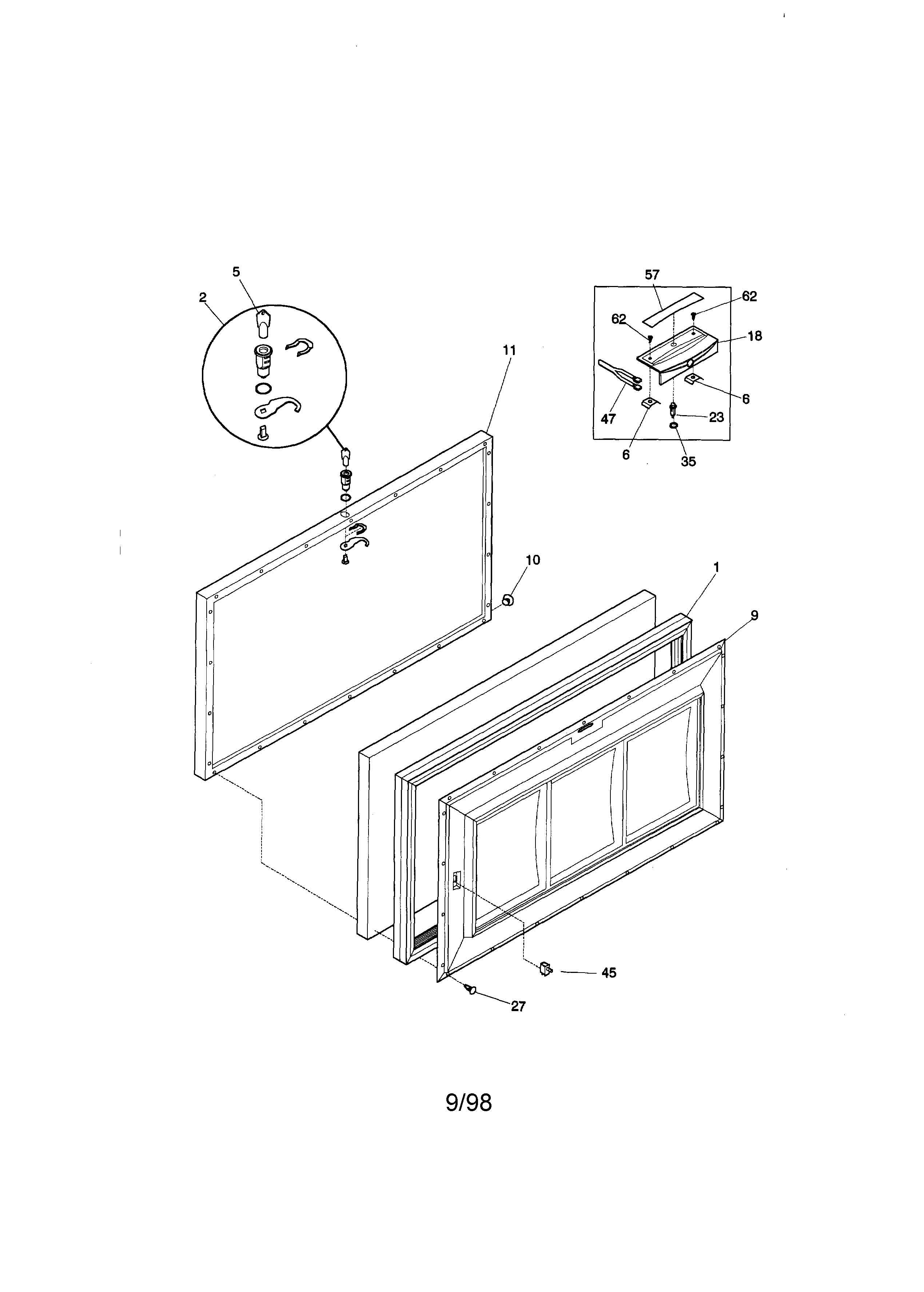 Kenmore 25318331890 door diagram