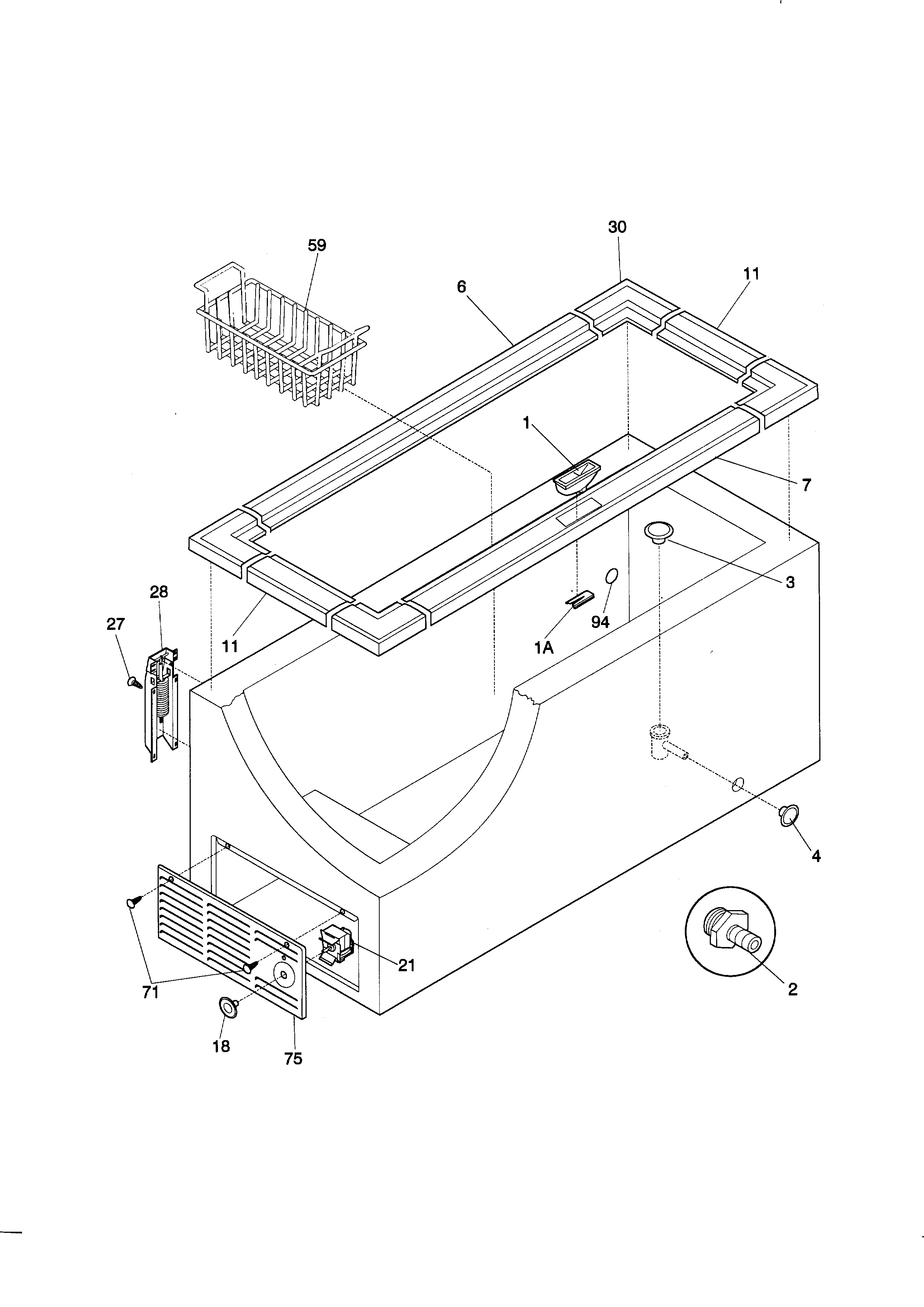 Kenmore 25318331890 cabinet diagram