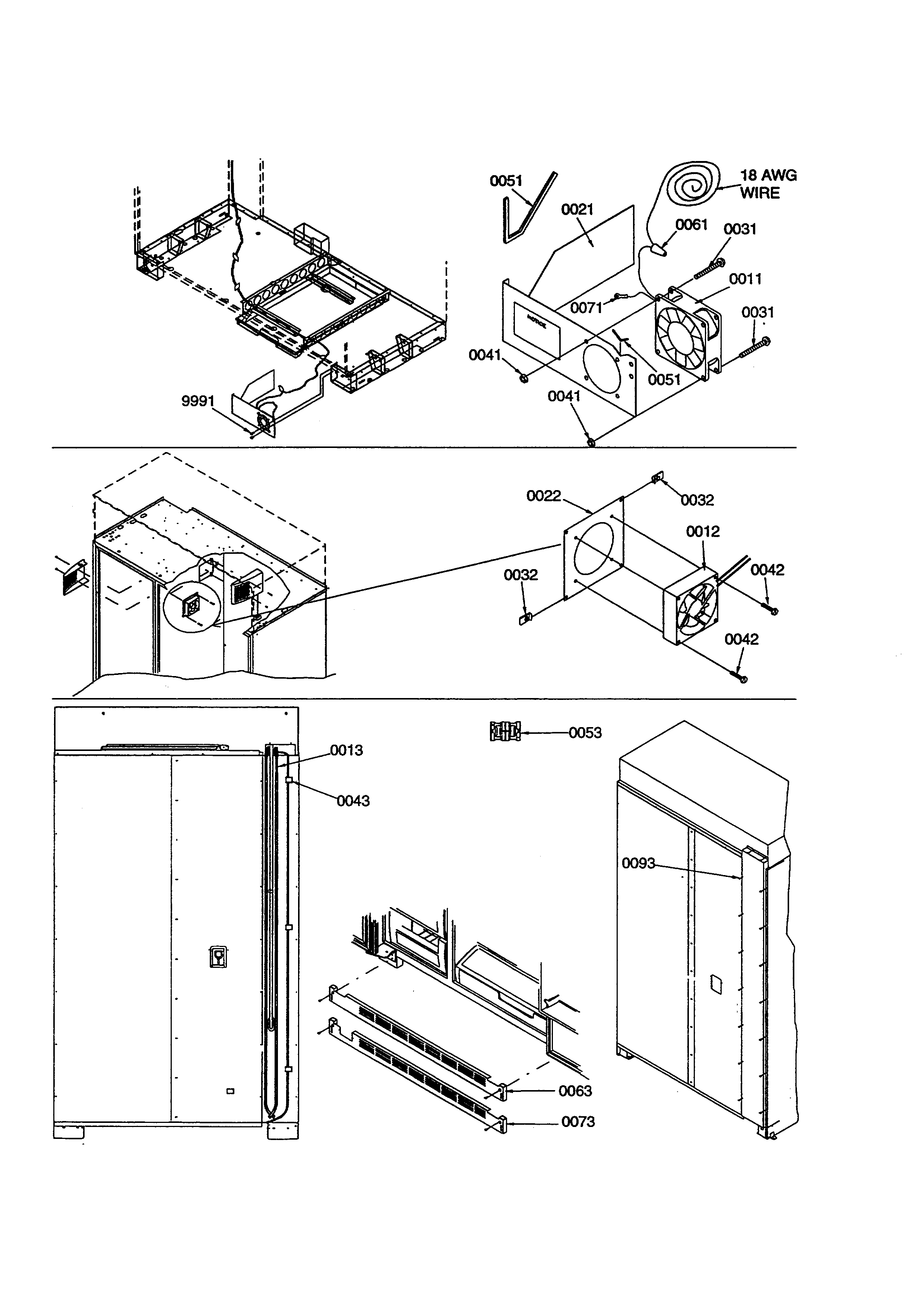Amana S148DA03-P1305601W heater and condensate evaporation kit diagram