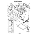 Kenmore 11068934792 top and console diagram