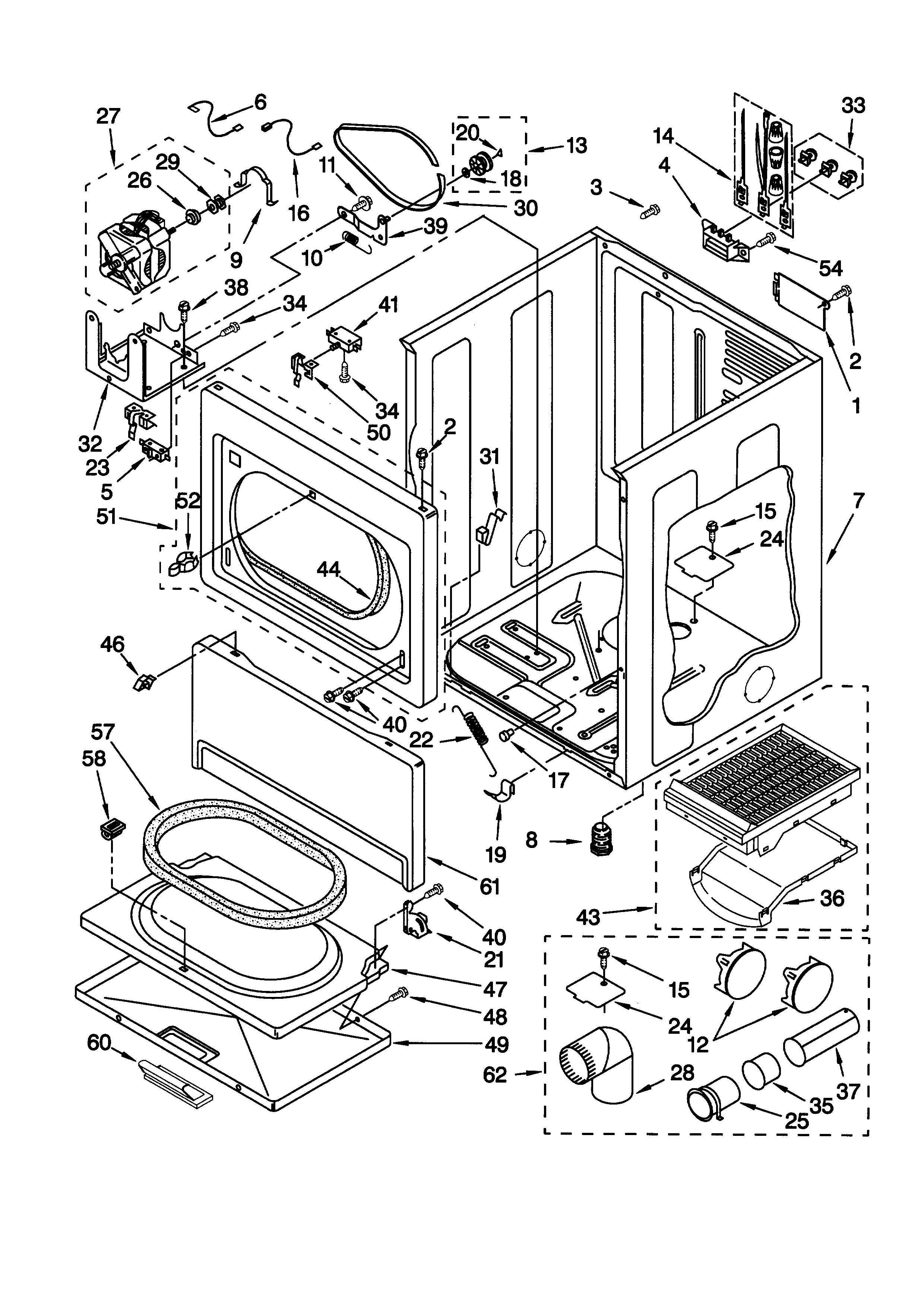 Kenmore 11066914692 cabinet diagram