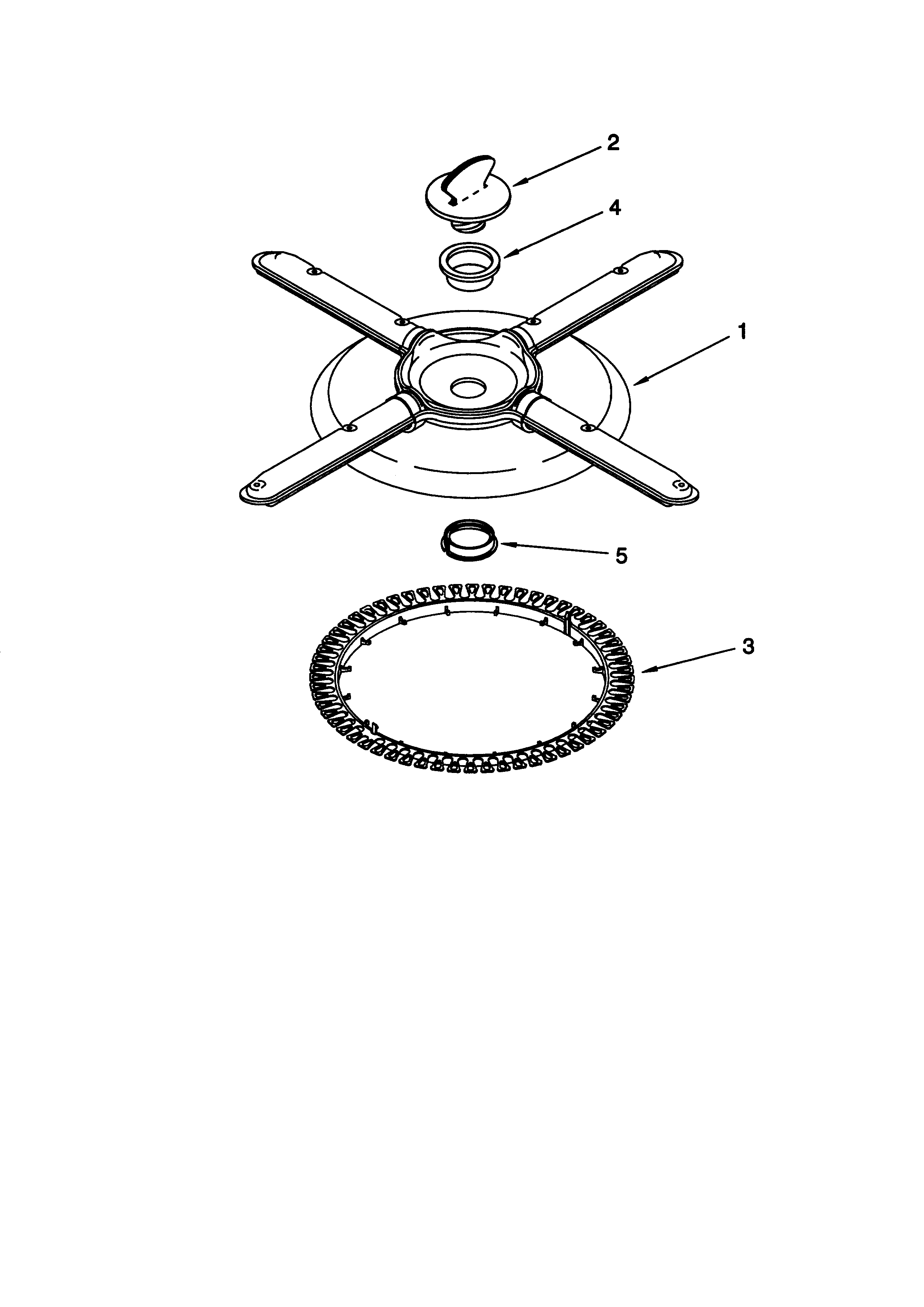 KitchenAid KUDS24SEBS4 lower washarm and strainer diagram