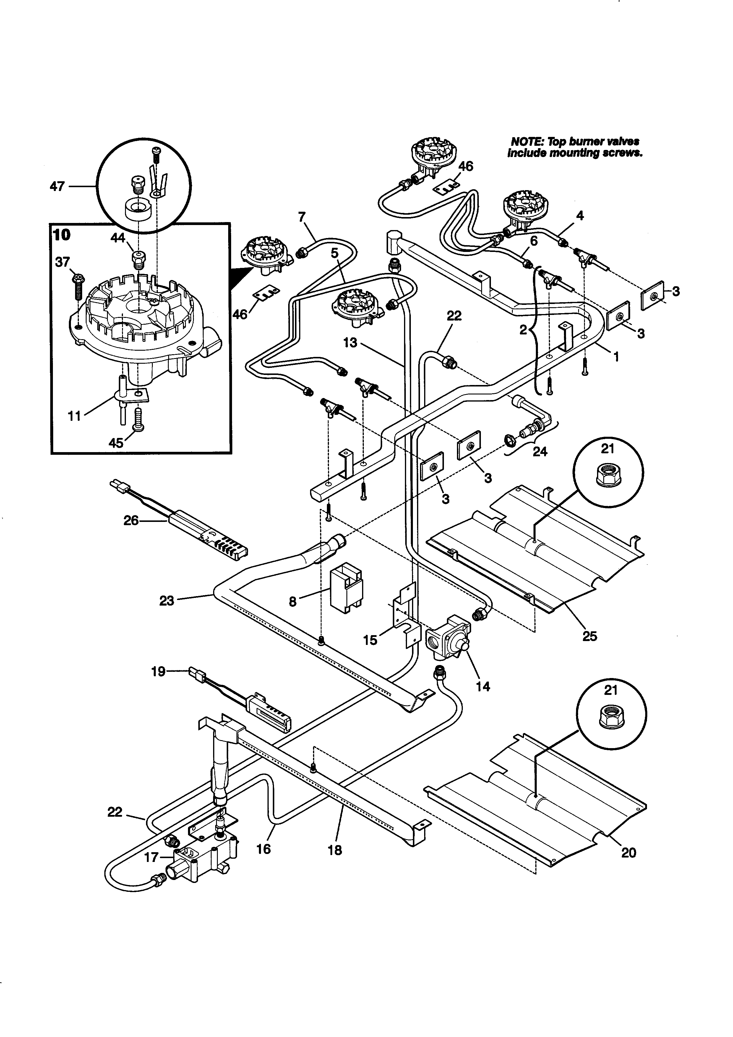Kenmore 79075715893 burner diagram