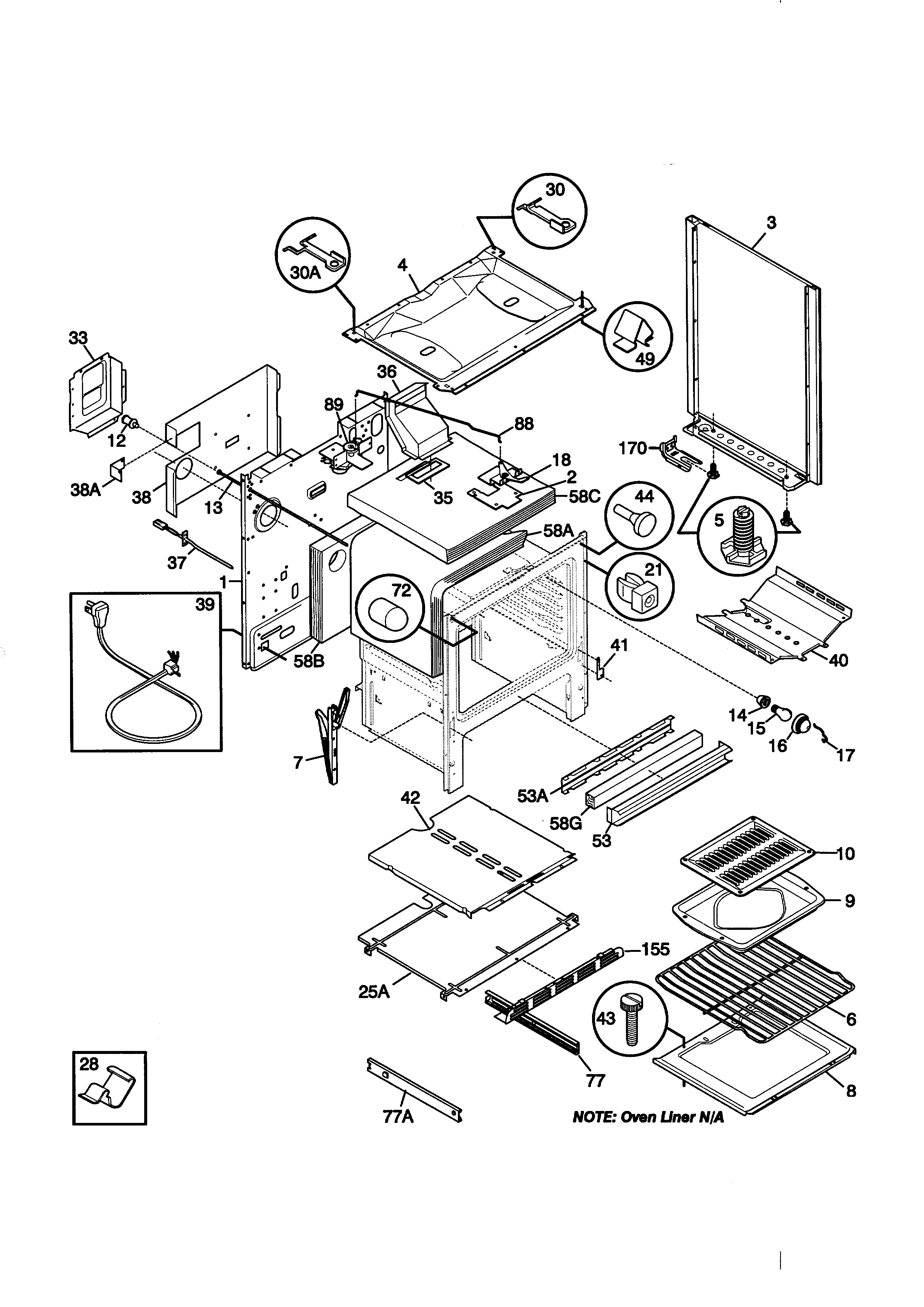 Kenmore 79075715893 body diagram