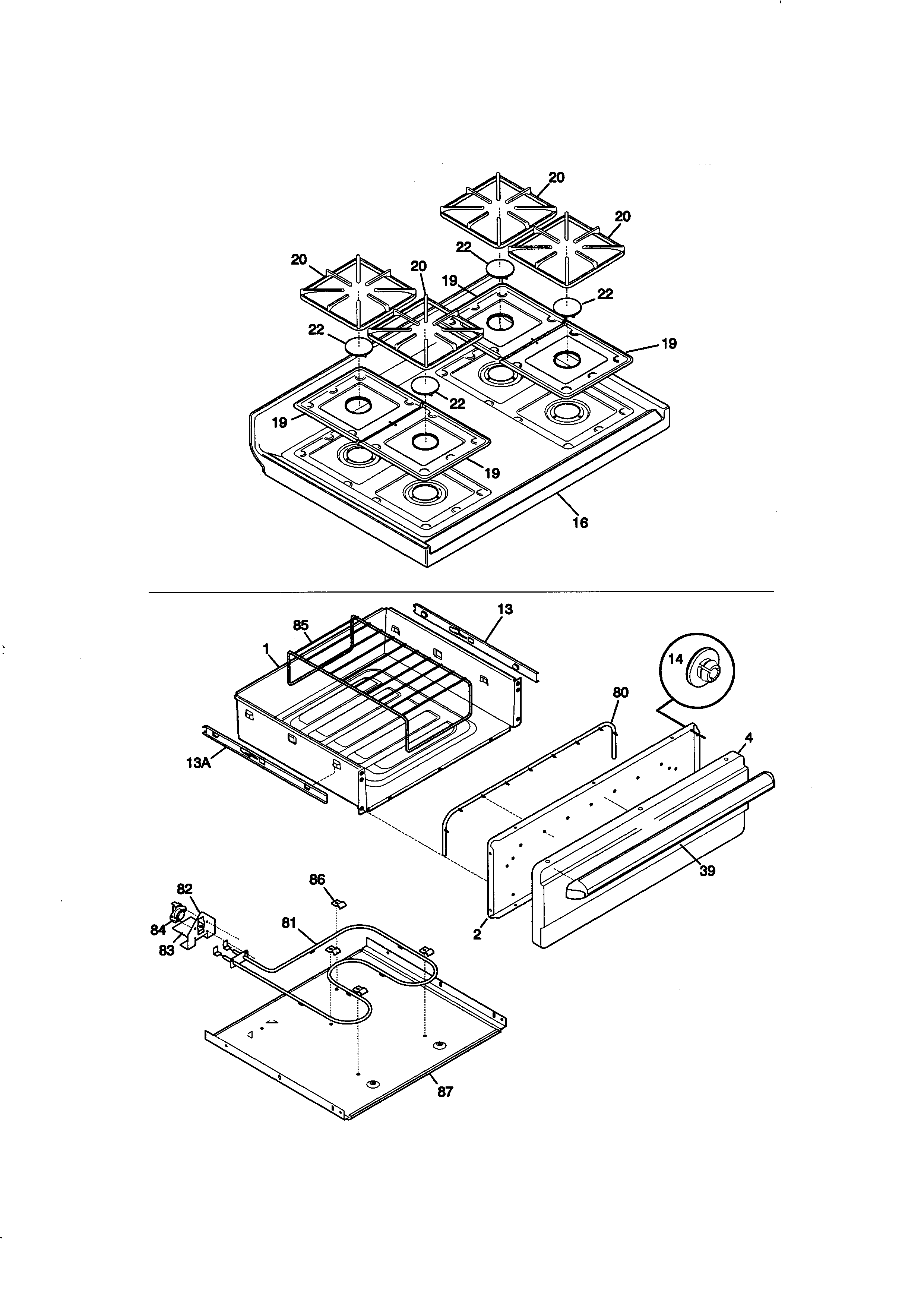 Kenmore 79075715893 top/drawer diagram