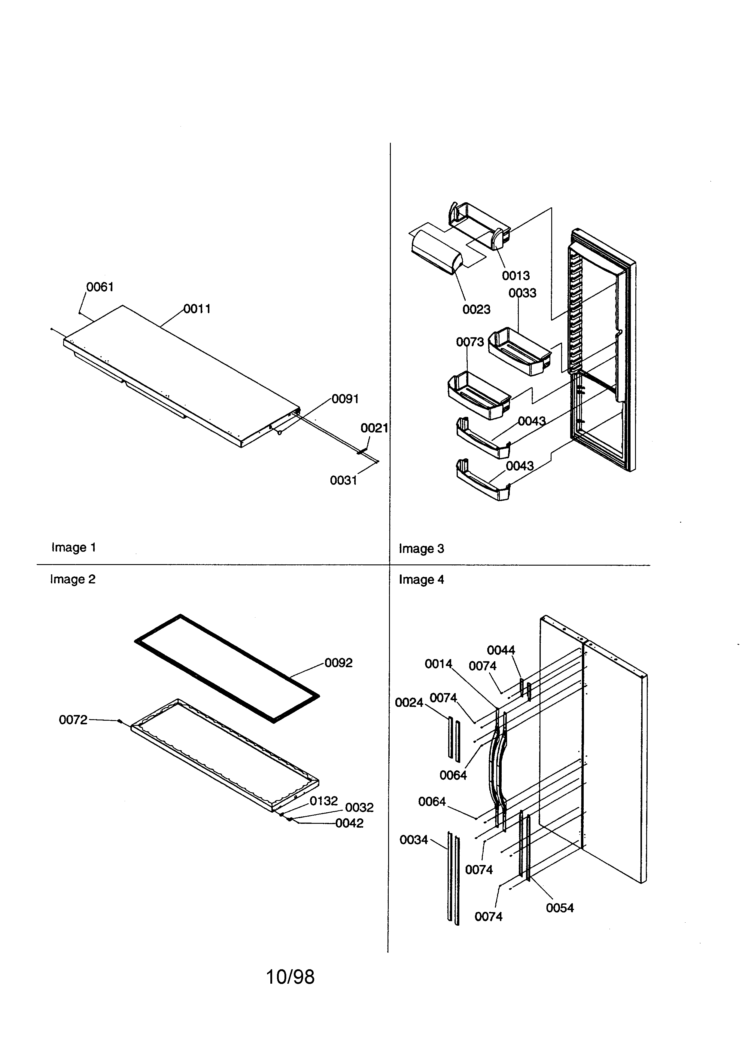 Kenmore 59658637890 door/trim and handles diagram