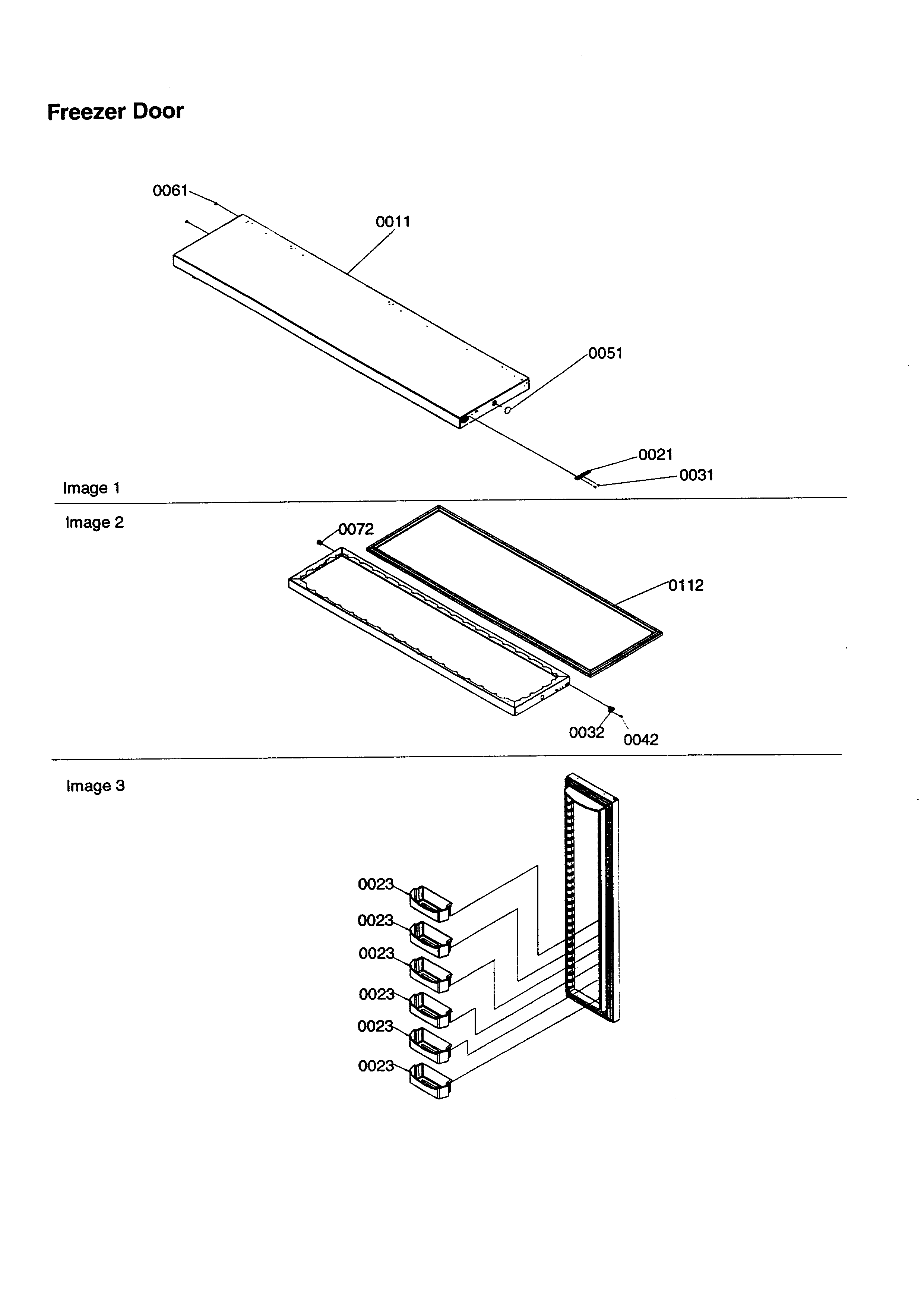 Kenmore 59658637890 freezer door diagram