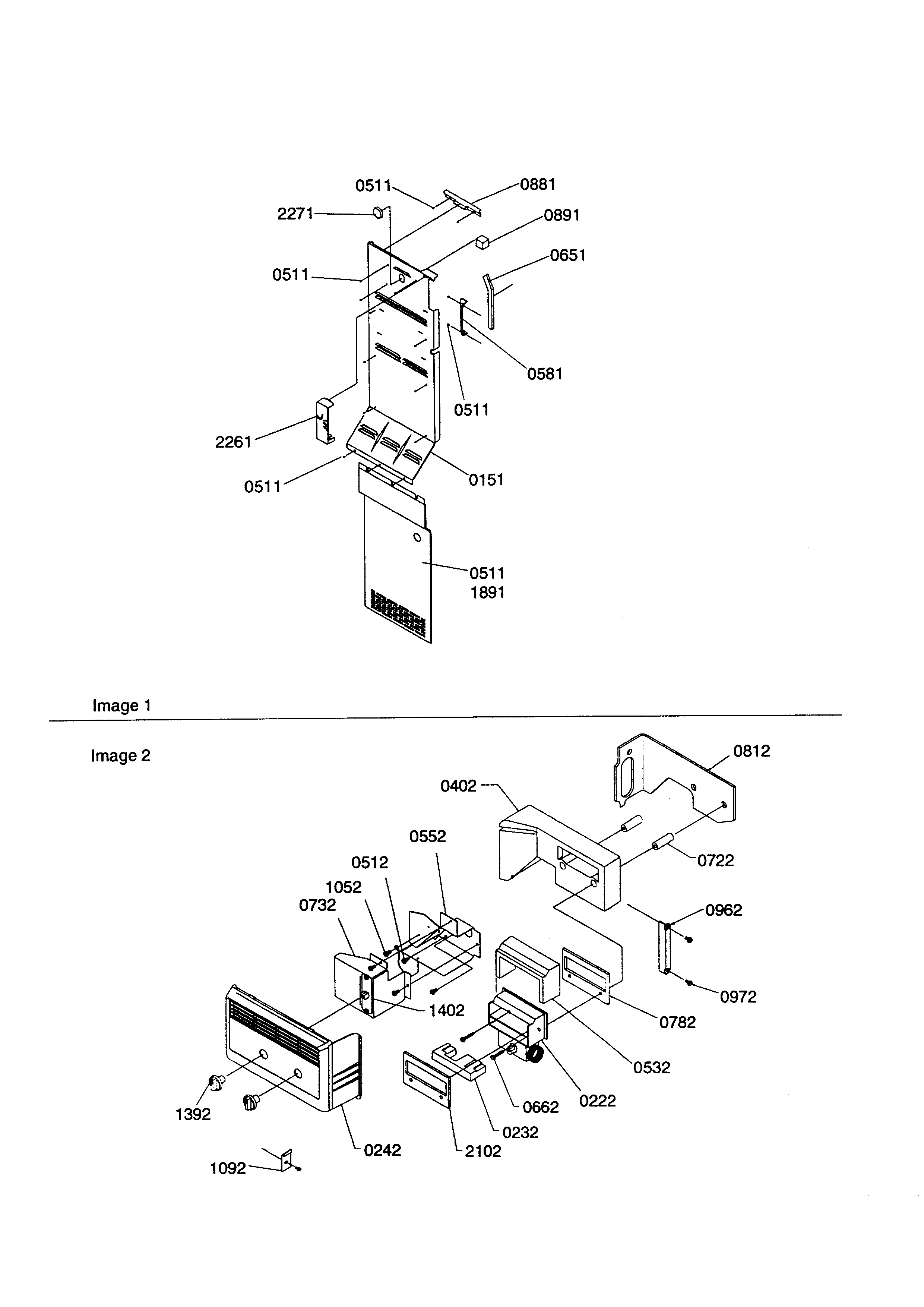 Kenmore 59658632890 ice maker/control assembly diagram