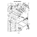 Kenmore 11078972892 top and console diagram