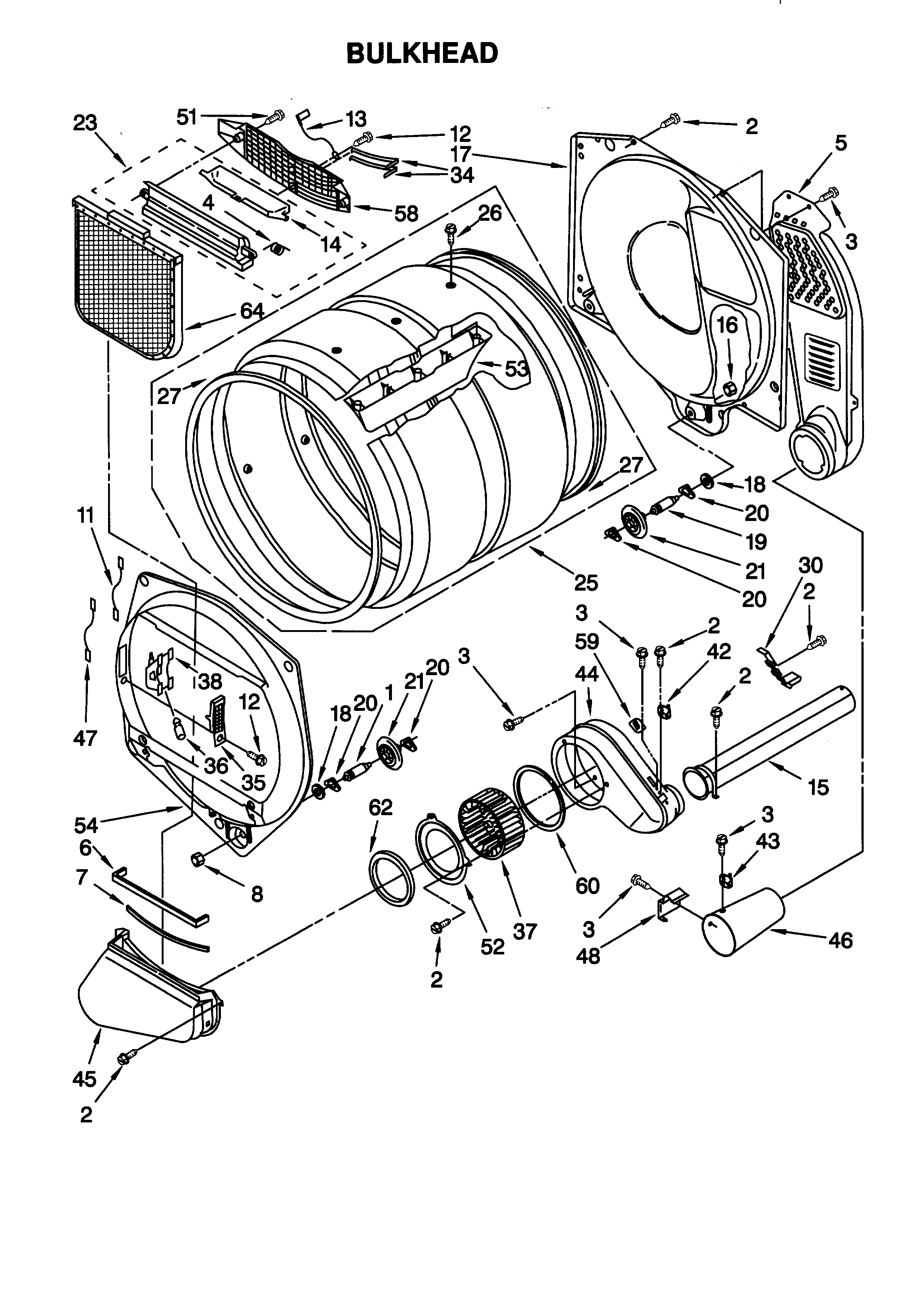 Kenmore 11078974892 bulkhead diagram