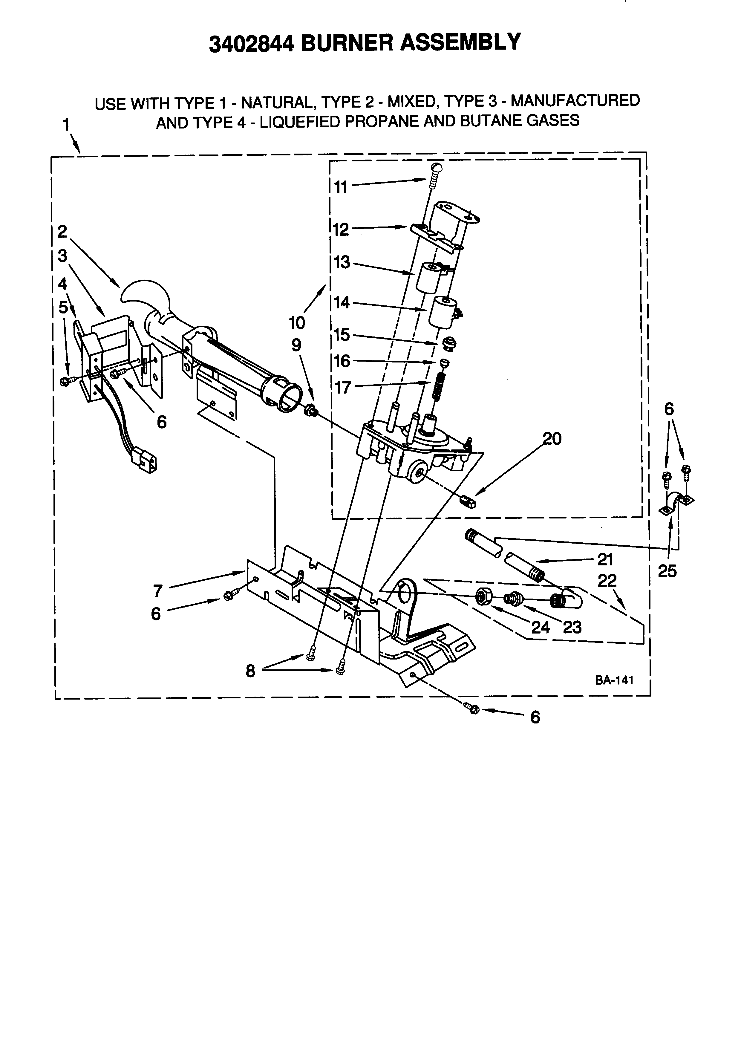 Kenmore 11077832795 burner assembly diagram