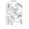 Kenmore 11076902693 top and console diagram