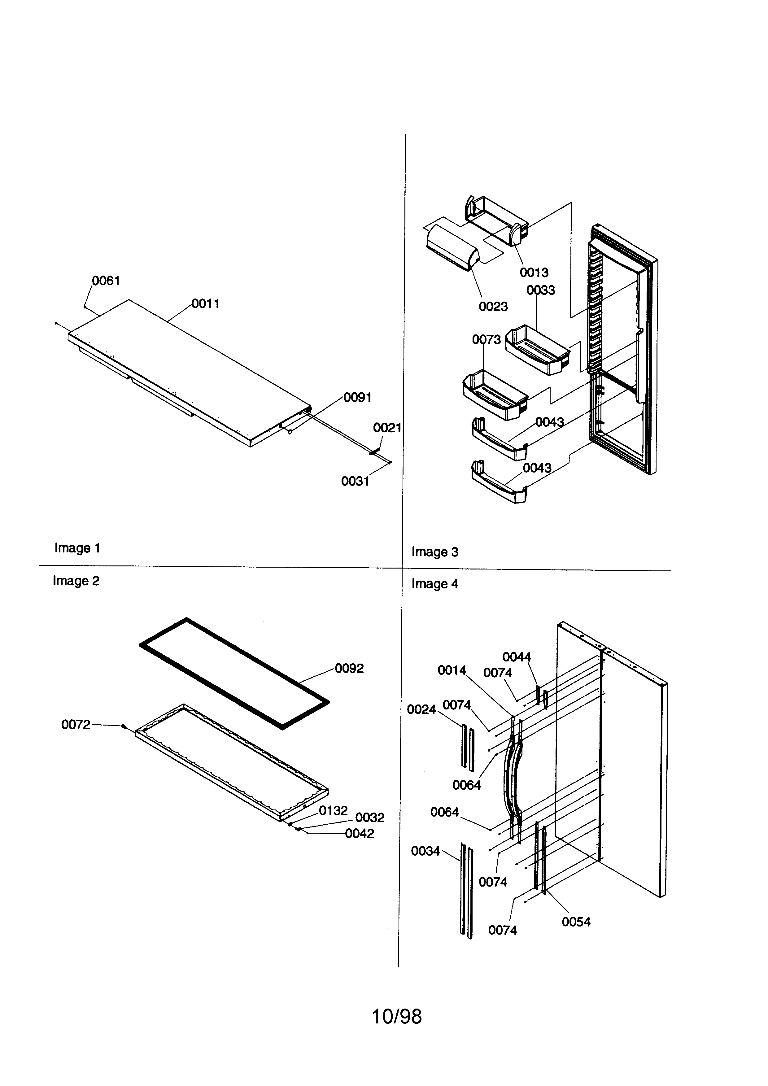Kenmore 59658635890 door/trim/handles diagram
