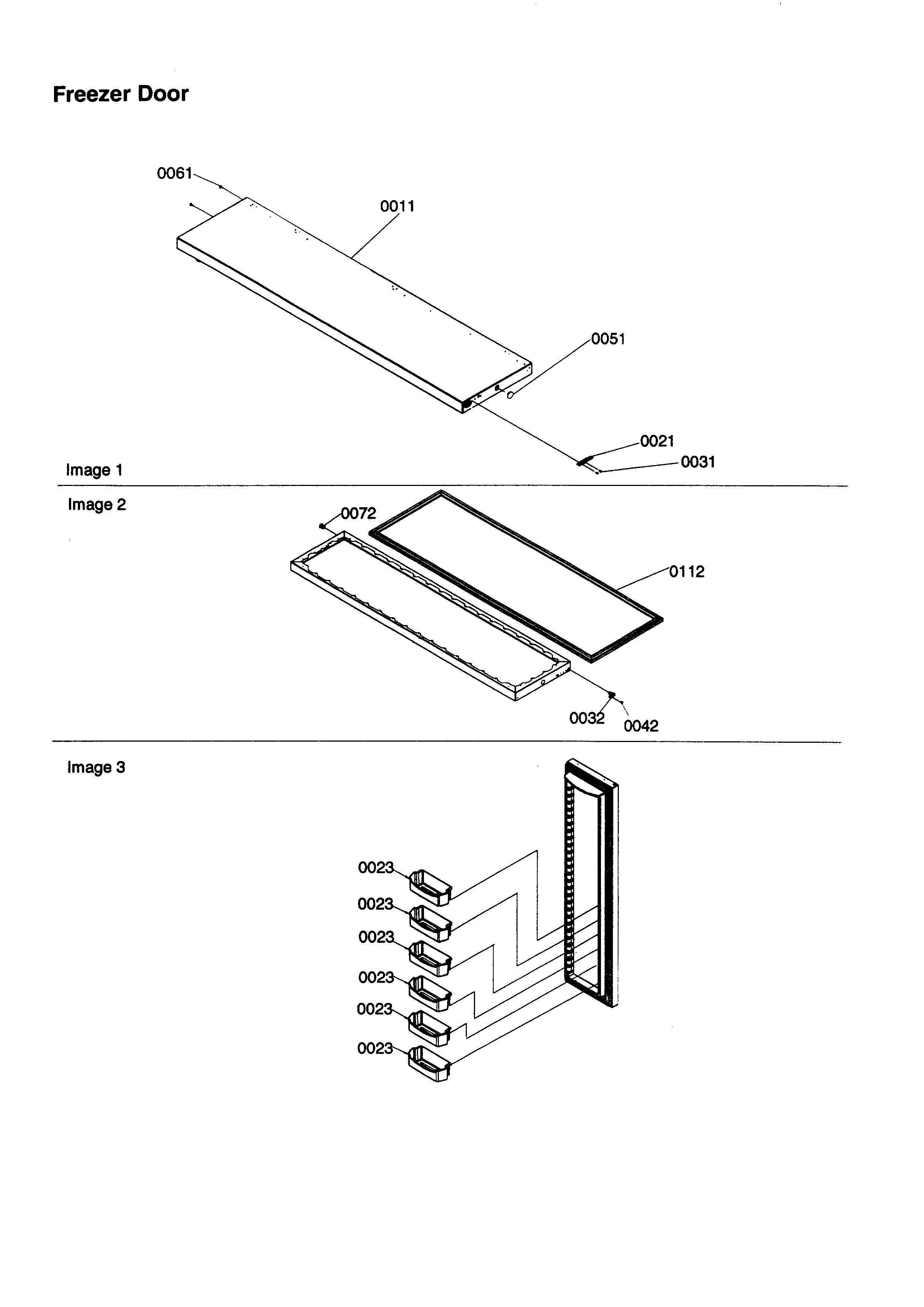 Kenmore 59658635890 freezer door diagram