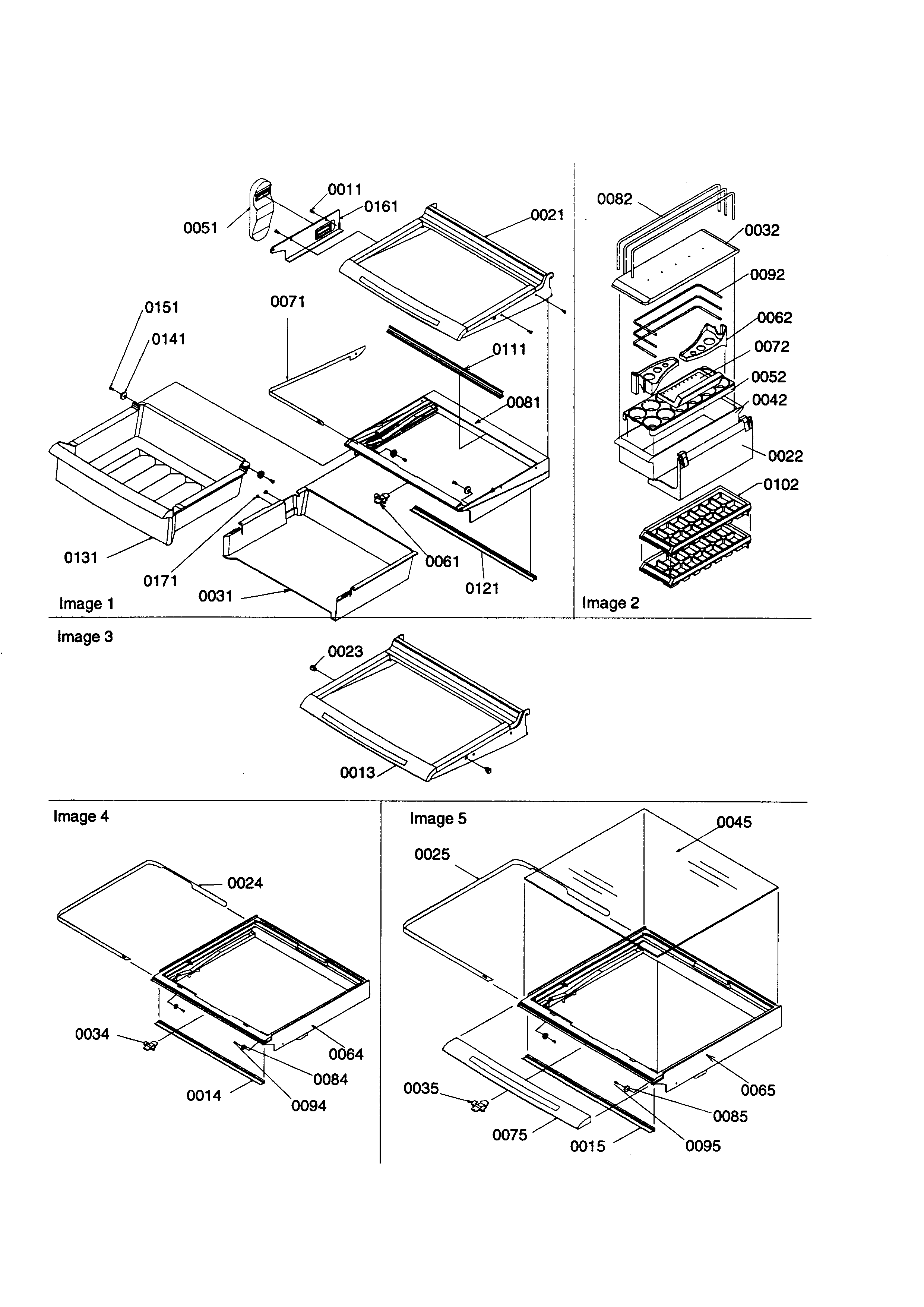 Kenmore 59658635890 deli/shelves/crisper diagram