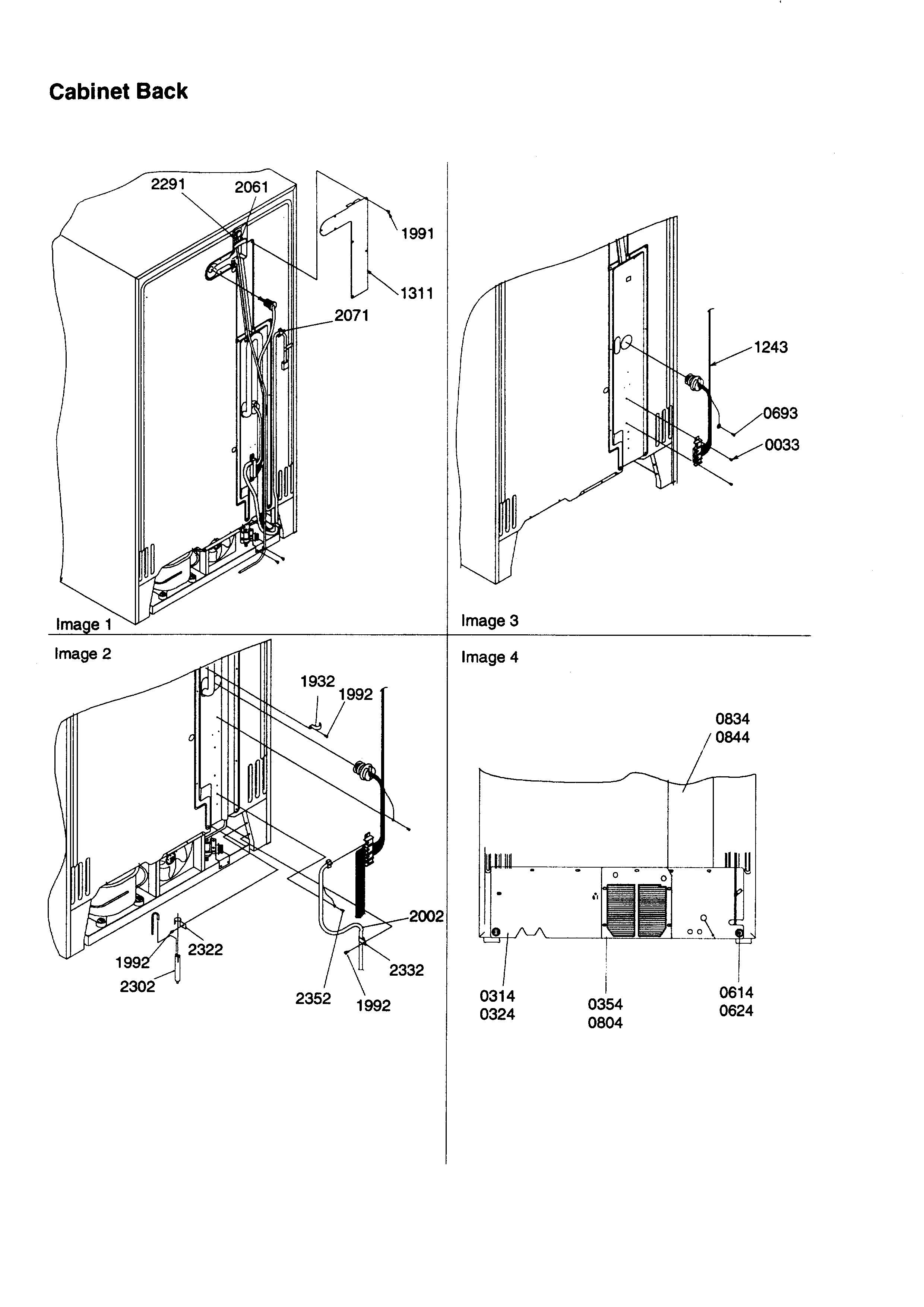 Kenmore 59658635890 cabinet back diagram
