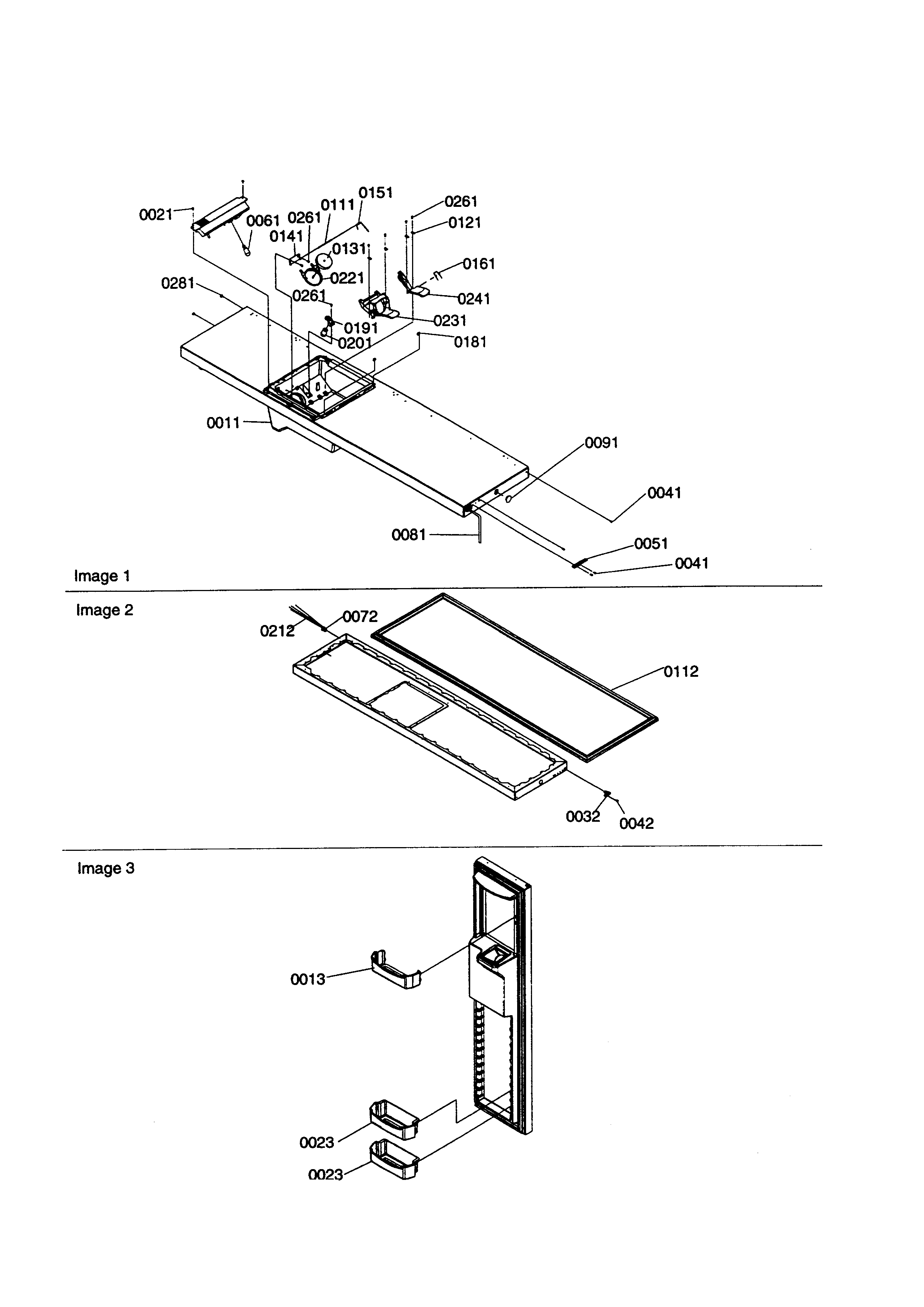 Kenmore 59658642890 freezer door diagram