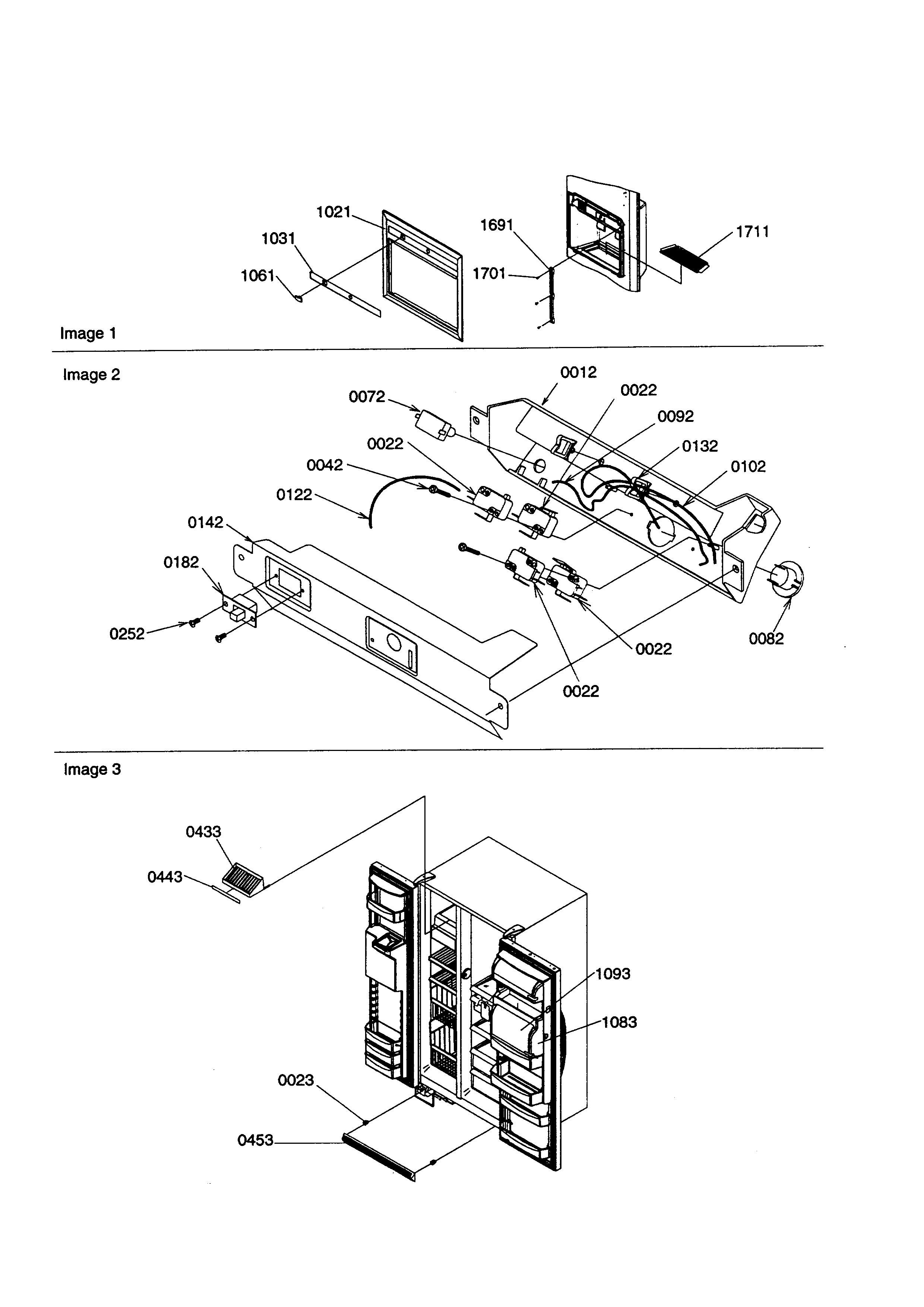 Kenmore 59658642890 dispenser cover/bracket/grille diagram