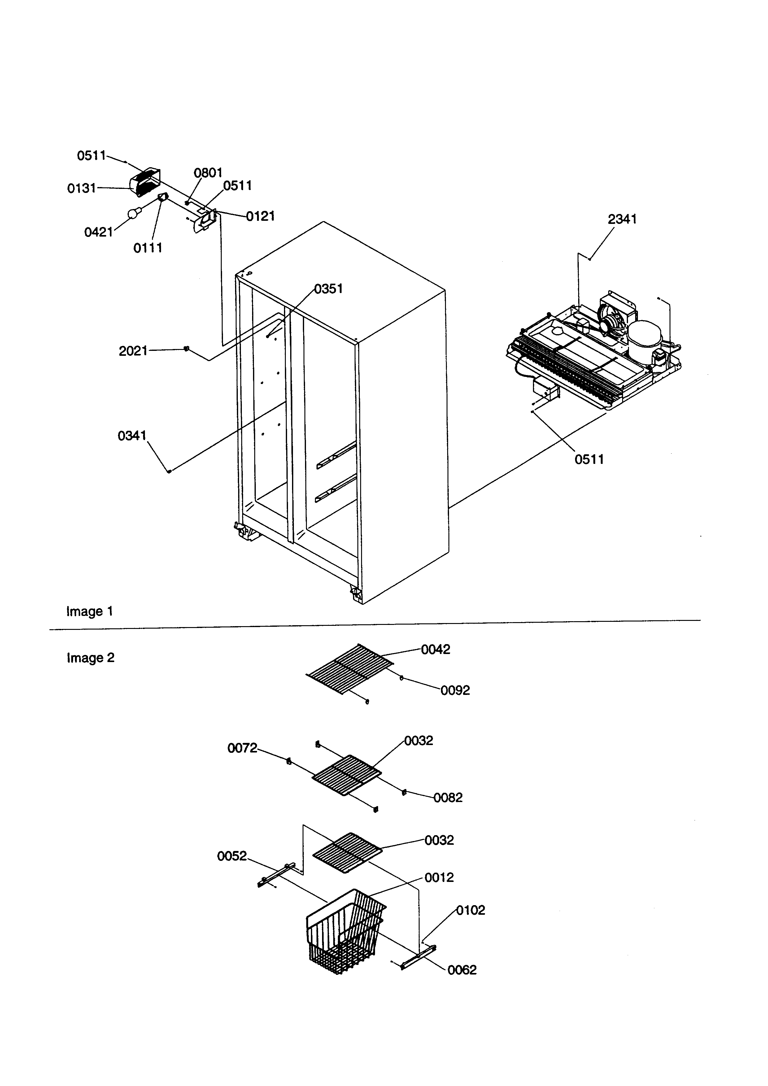Kenmore 59658642890 freezer shelves and lights diagram