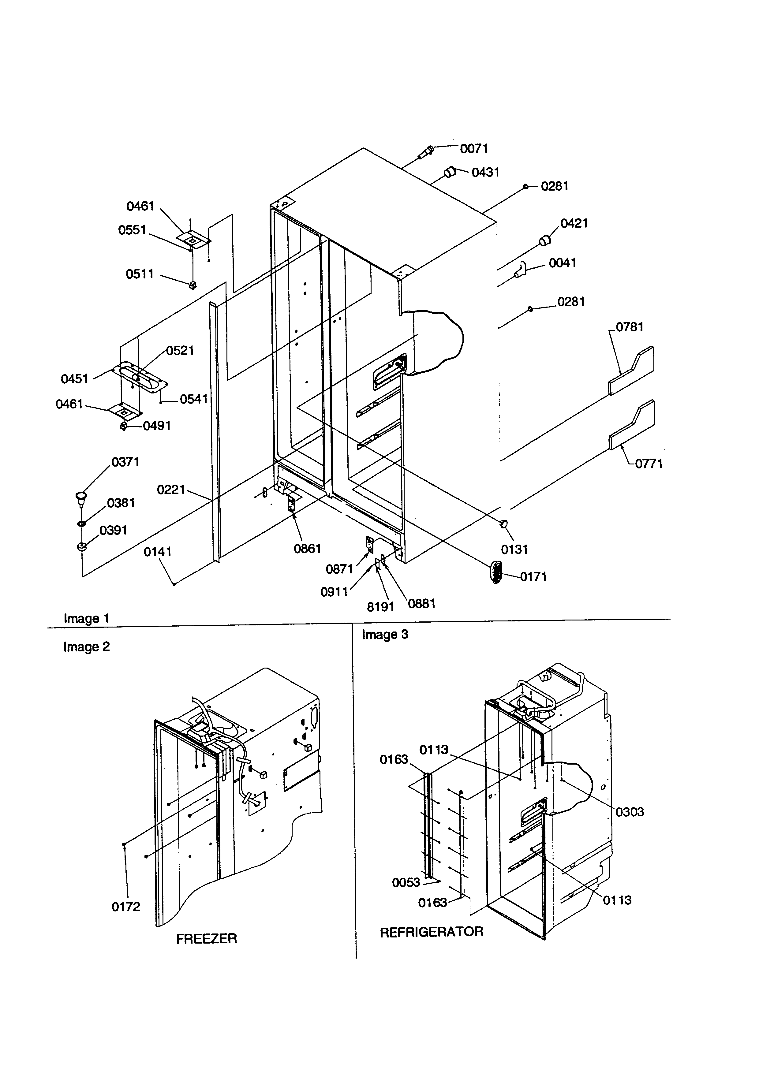 Kenmore 59658642890 cabinet parts diagram