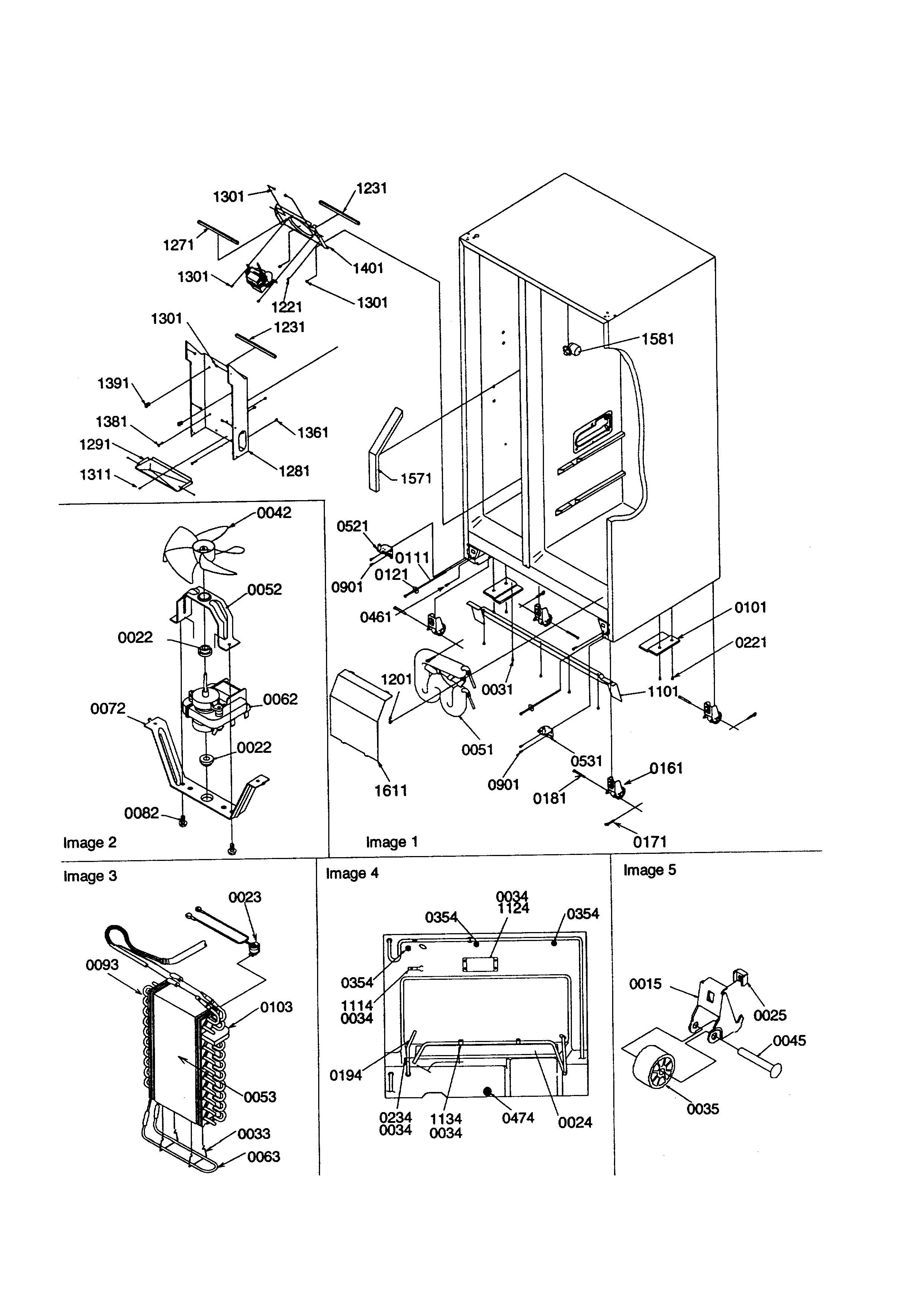 Kenmore 59658642890 systems/rollers/evaporator diagram