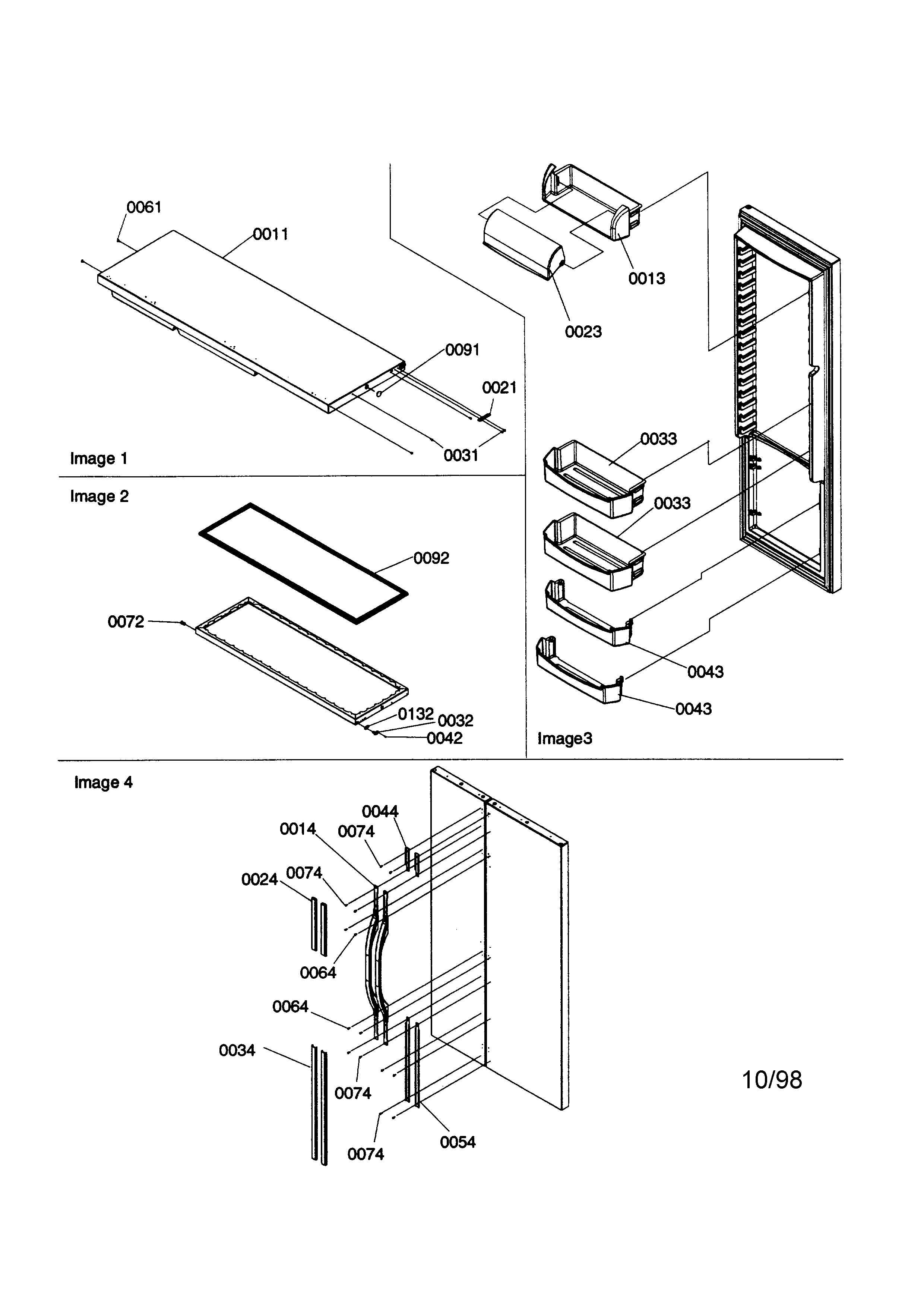 Kenmore 59658647890 door/trim/handles diagram