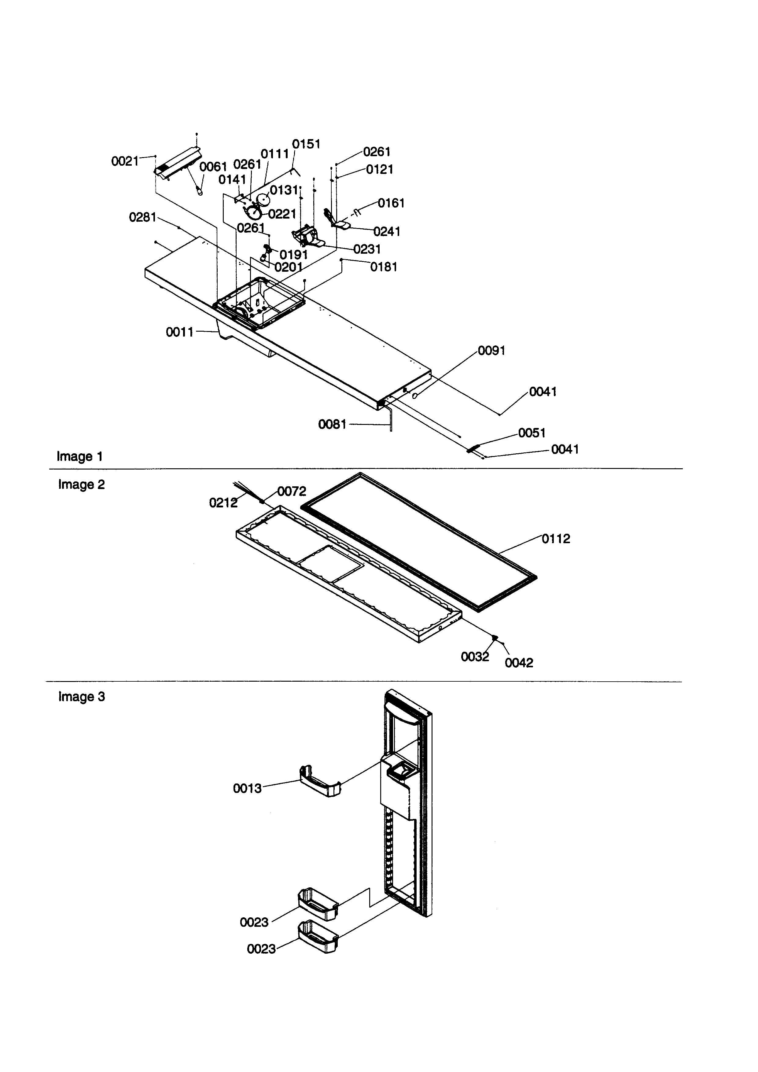 Kenmore 59658647890 freezer door diagram