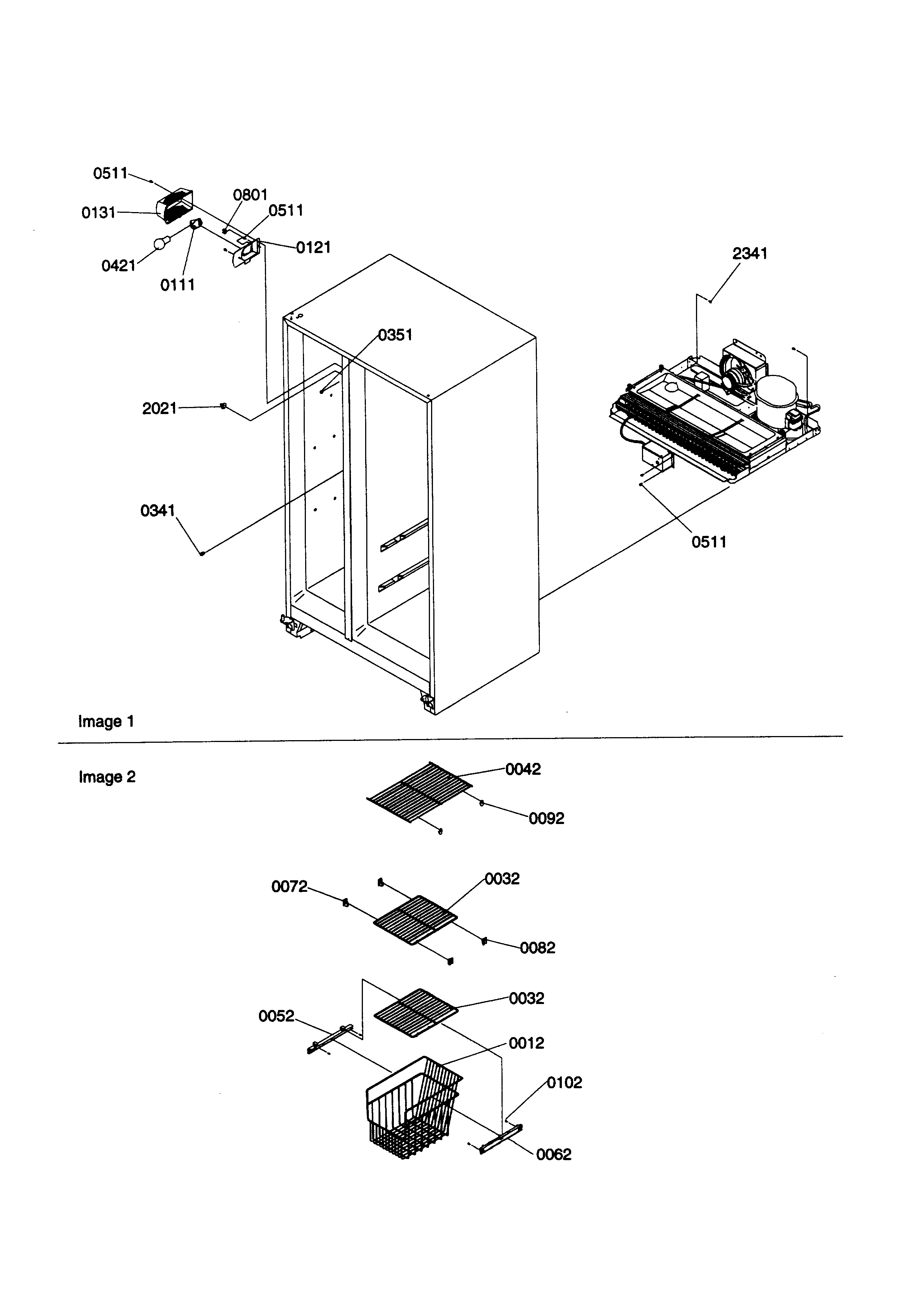 Kenmore 59658647890 freezer shelves and lights diagram