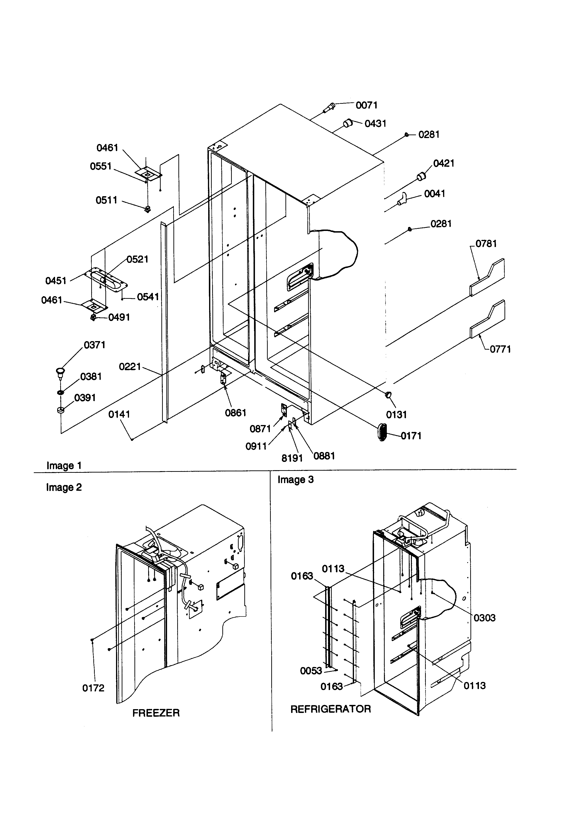 Kenmore 59658647890 cabinet parts diagram