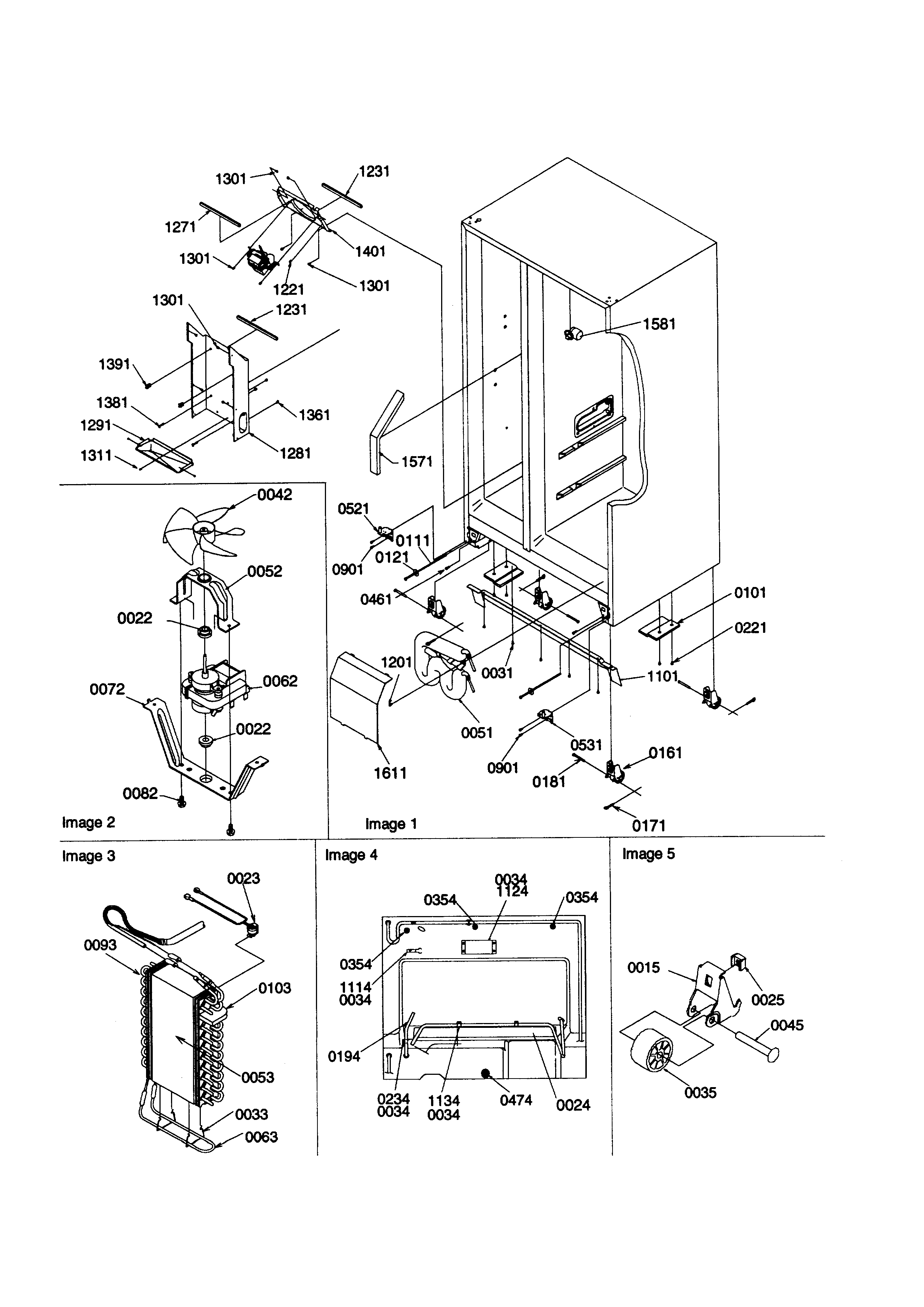Kenmore 59658647890 drain systems/rollers/evaporator diagram