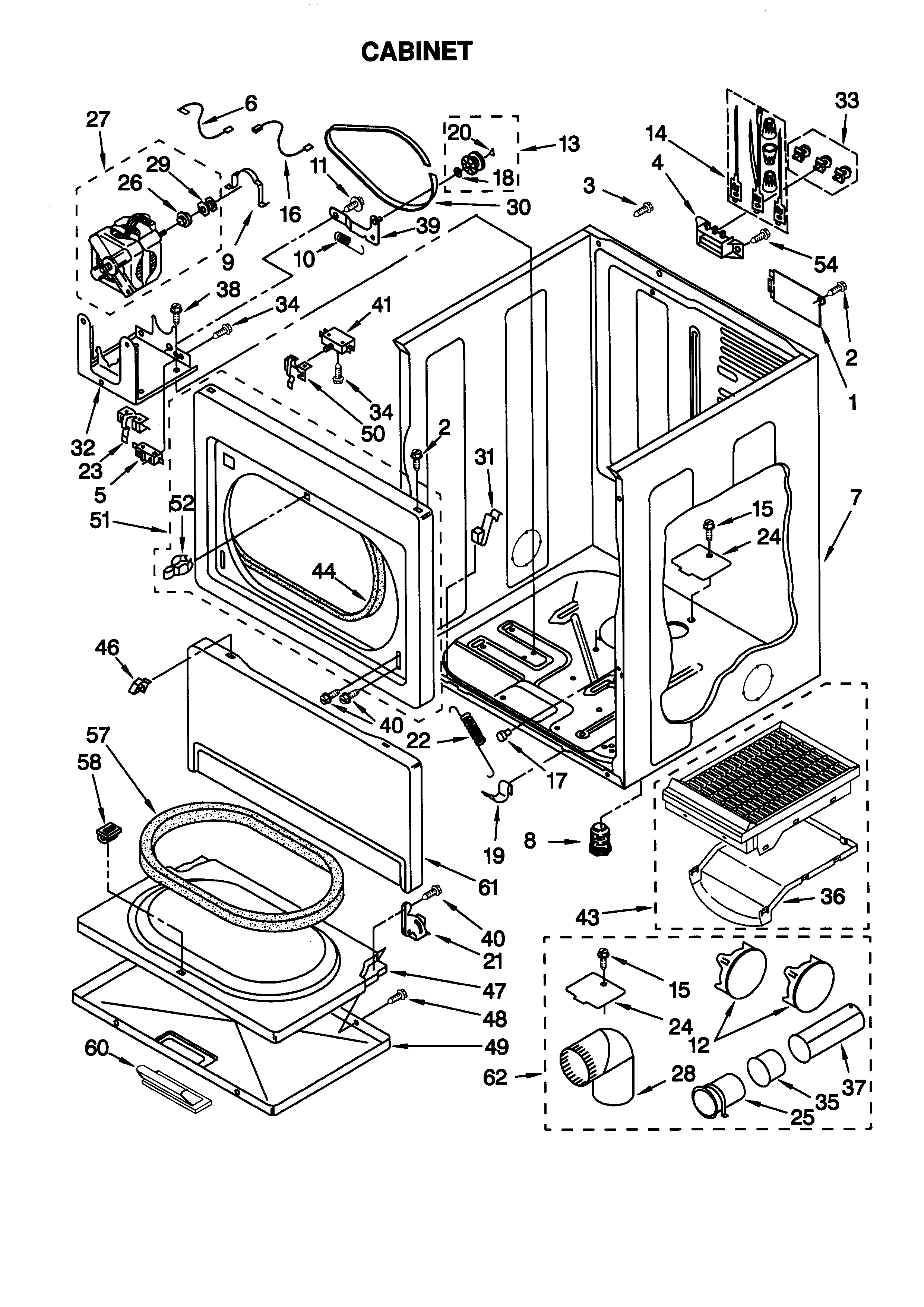 Kenmore 11066902692 cabinet diagram