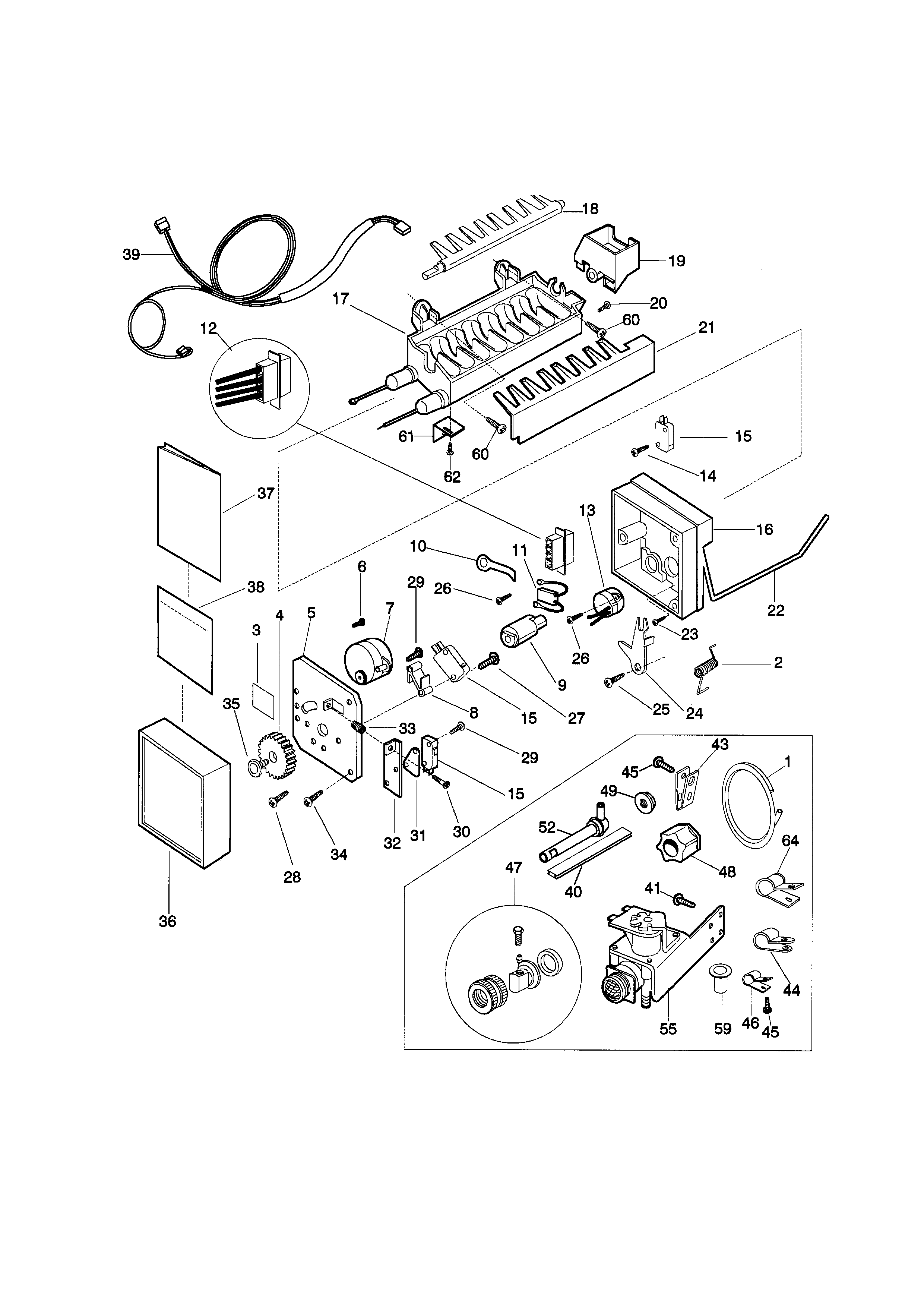 Kenmore 25378842792 icemaker diagram