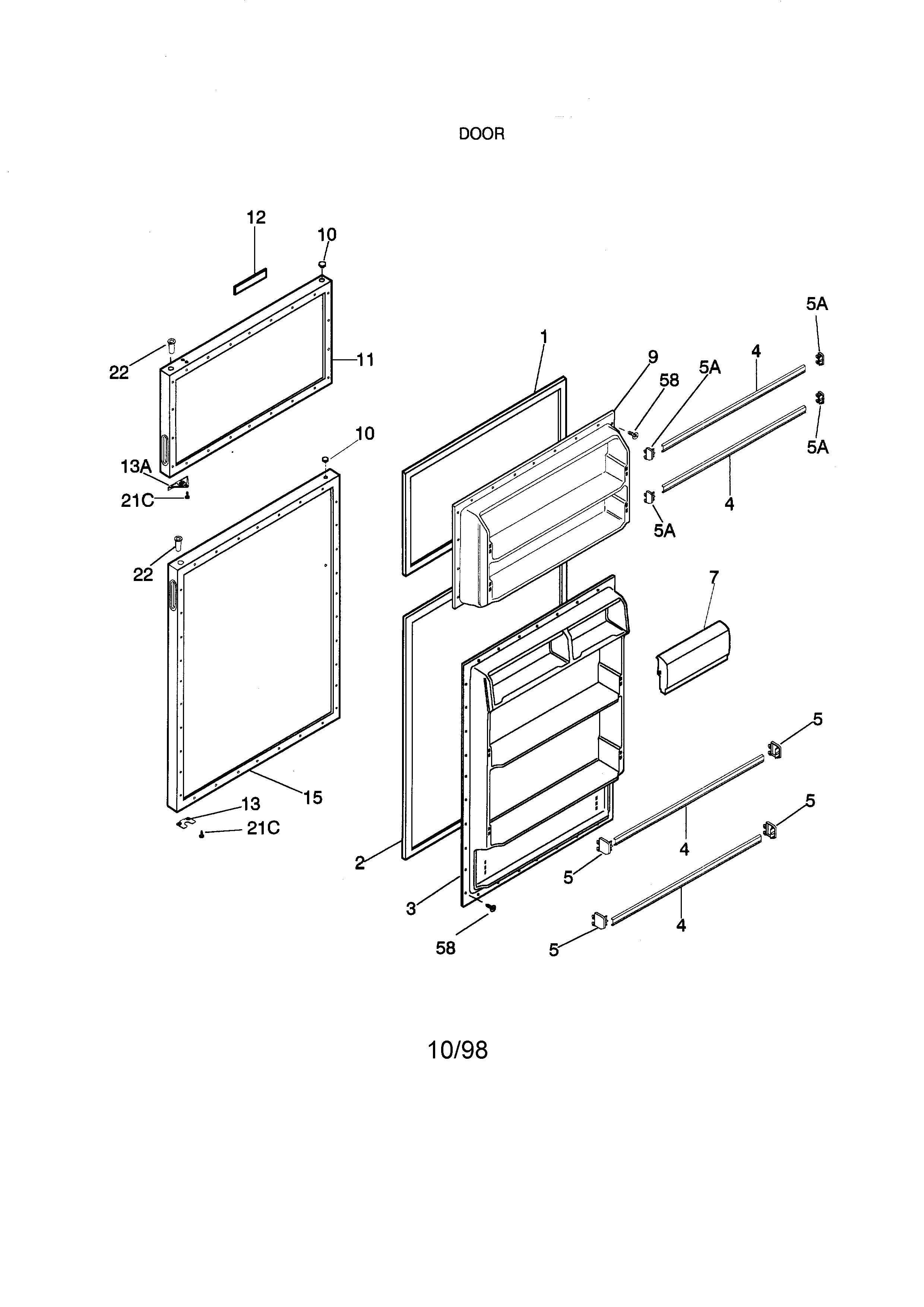 Kenmore 25336808892 door diagram