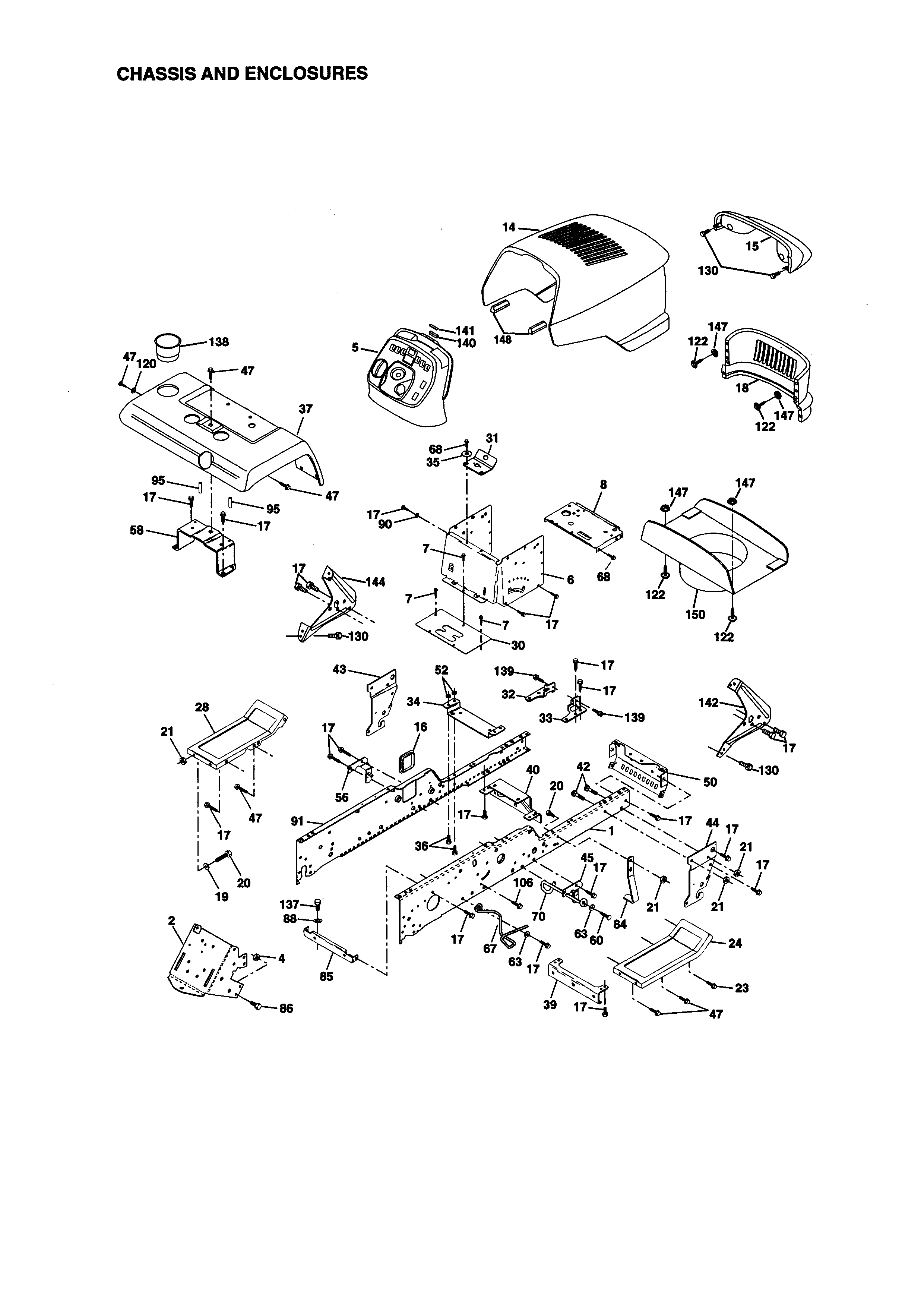 Craftsman 917273031 chassis and enclosures diagram