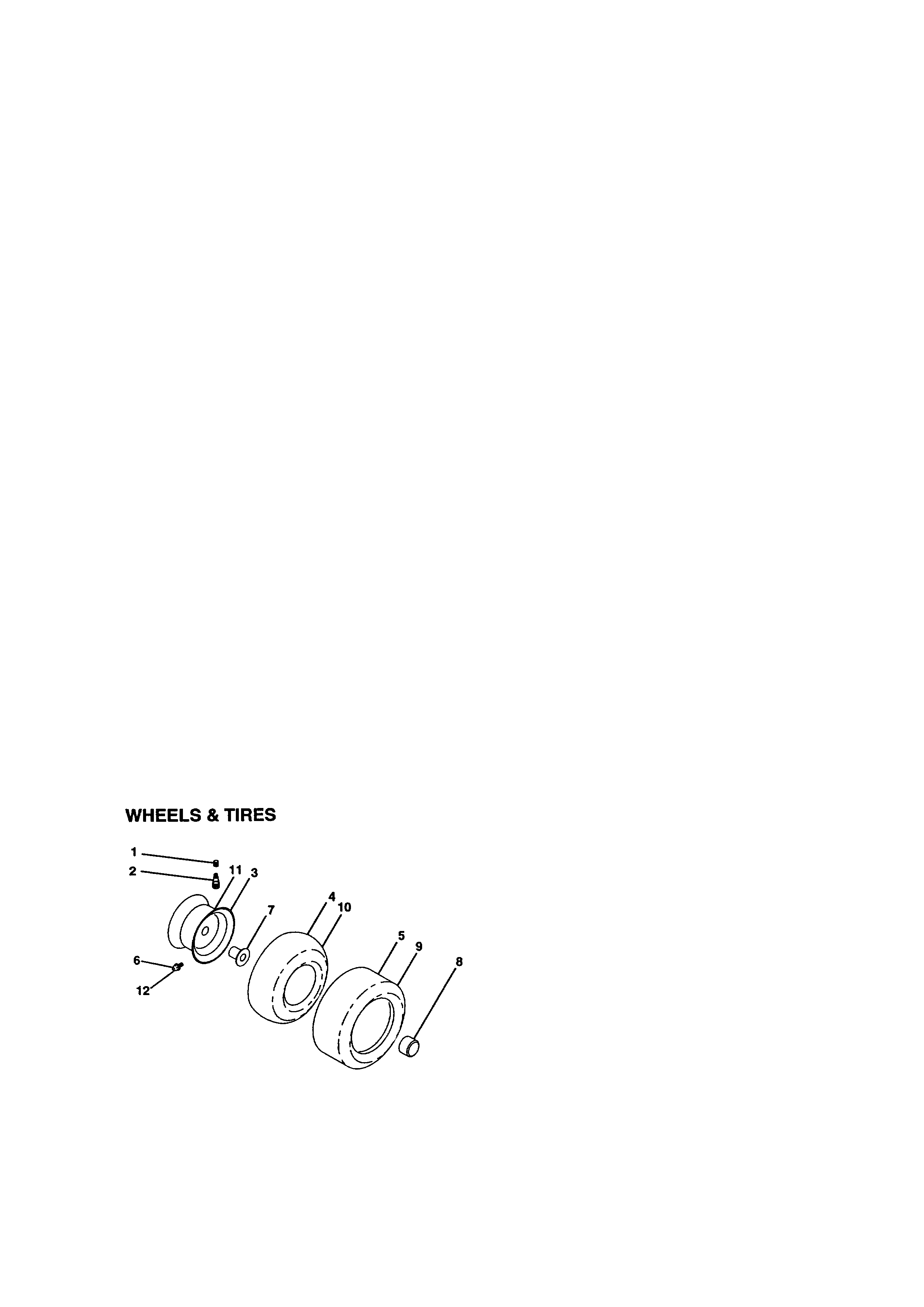 Craftsman 917273031 wheels and tires diagram