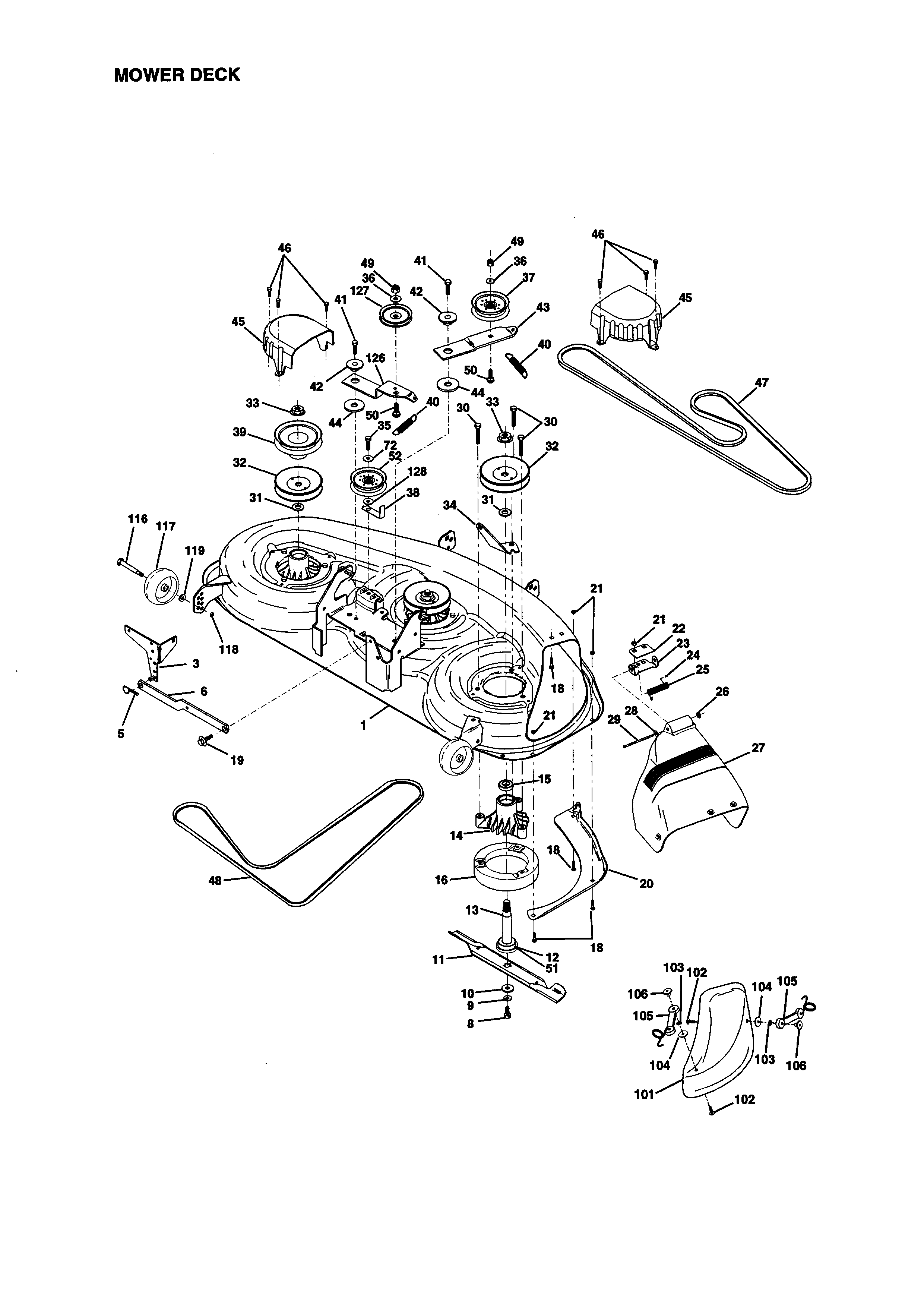 Craftsman 917273031 mower deck diagram