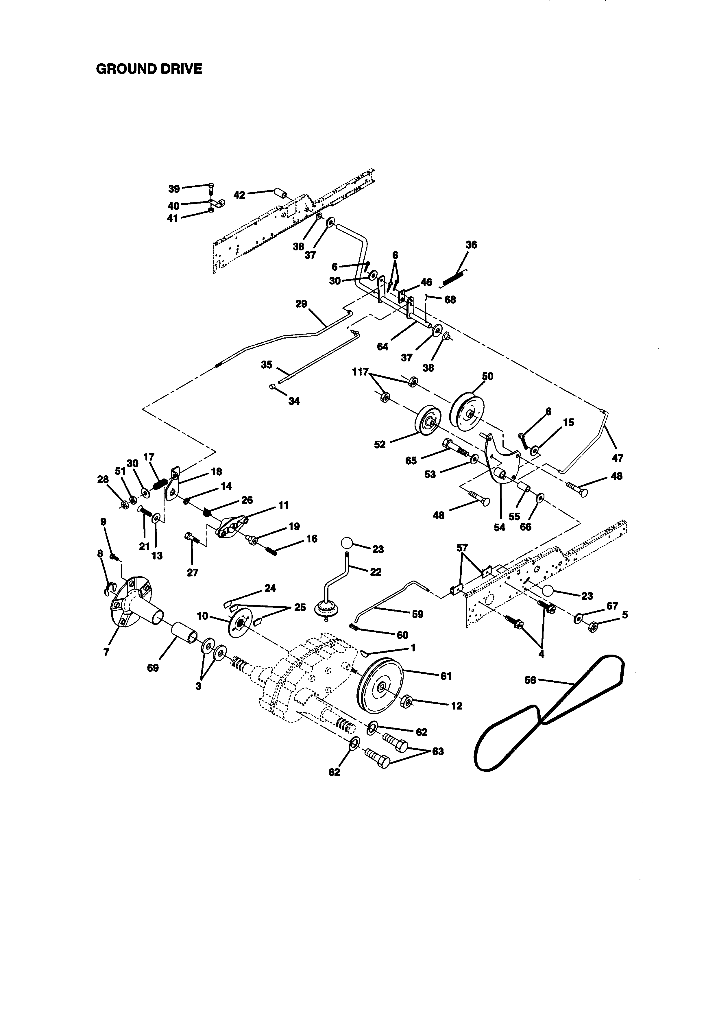 Craftsman 917273012 ground drive diagram