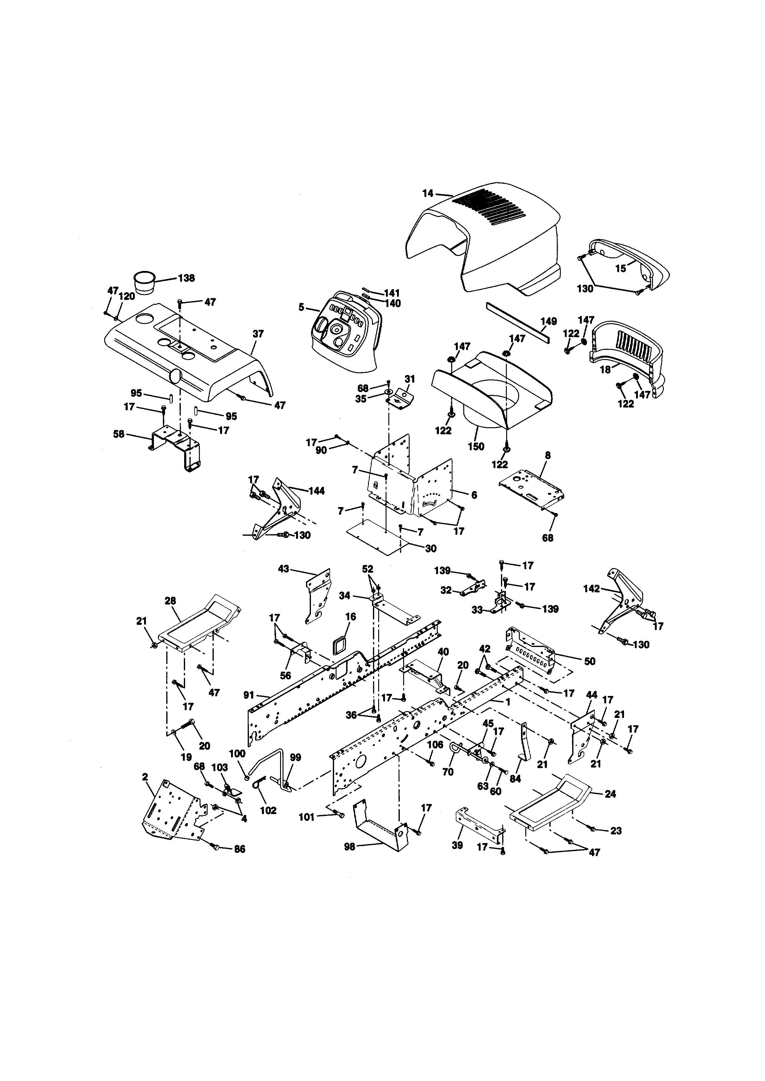 Craftsman 917273022 chassis and enclosures diagram