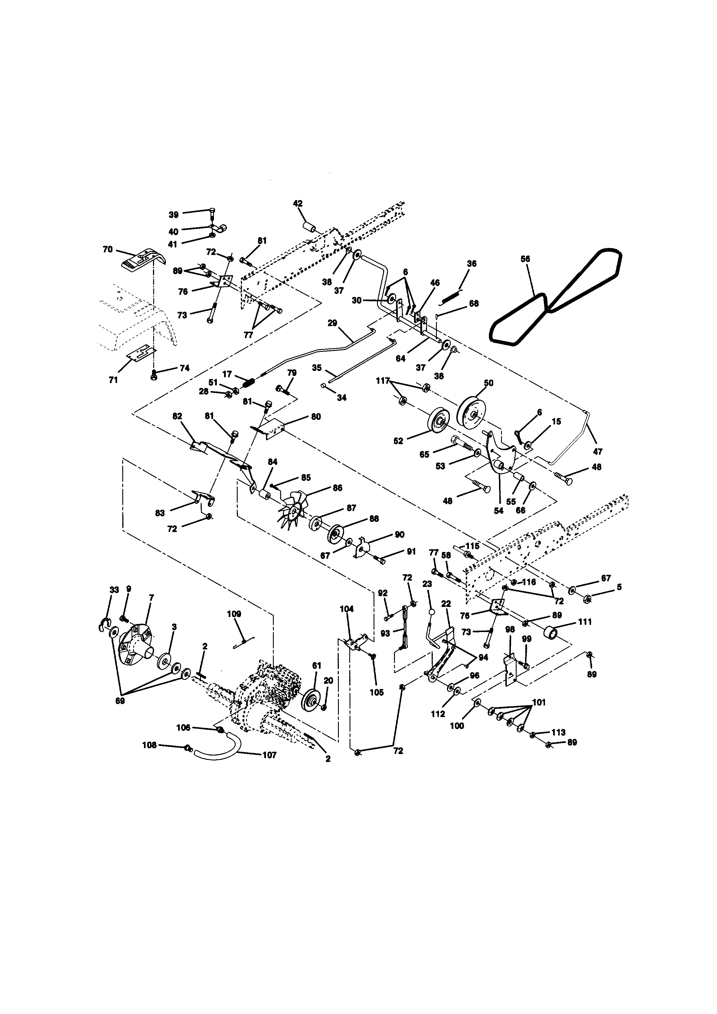 Craftsman 917273022 ground drive diagram