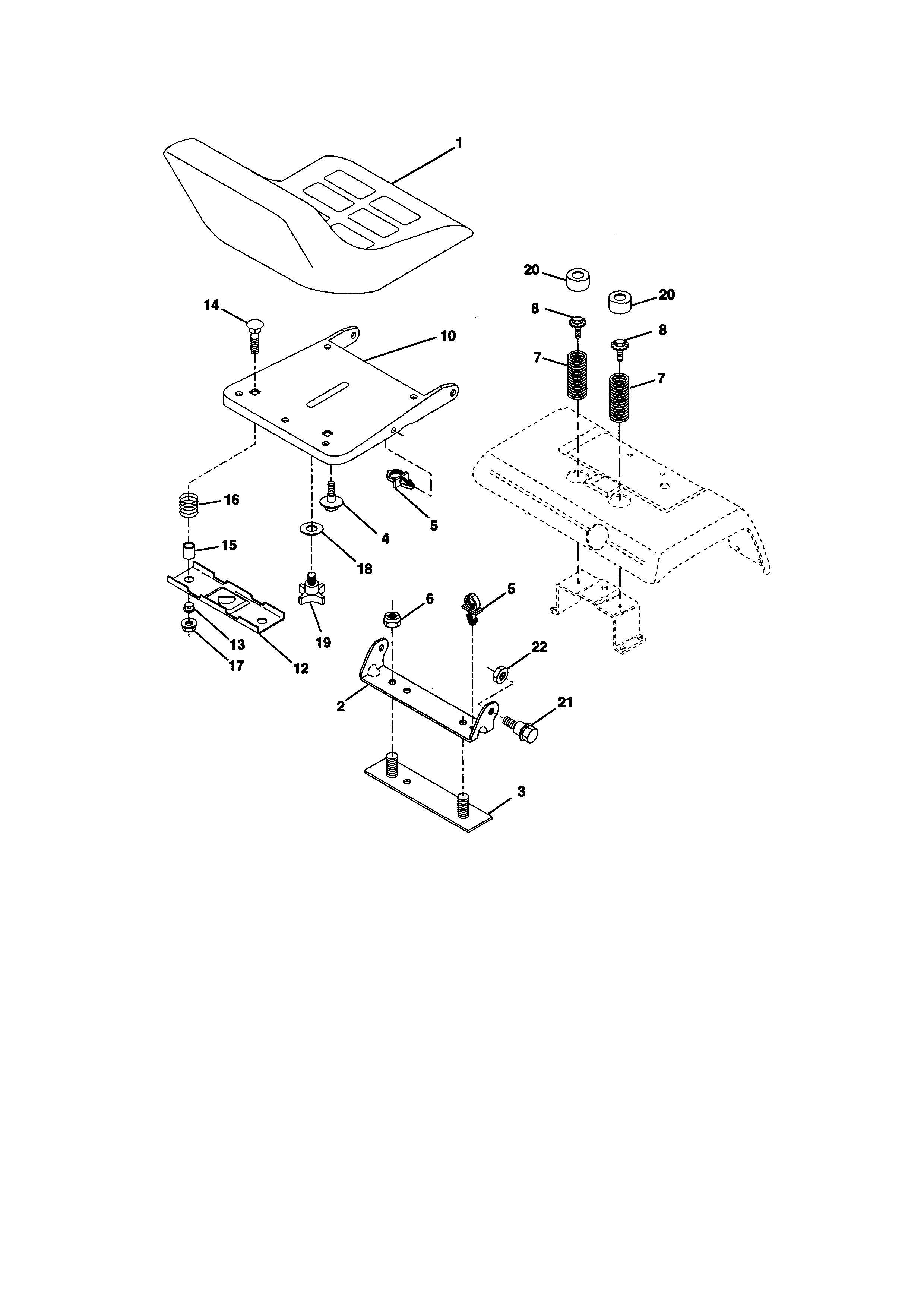 Craftsman 917273022 seat assembly diagram