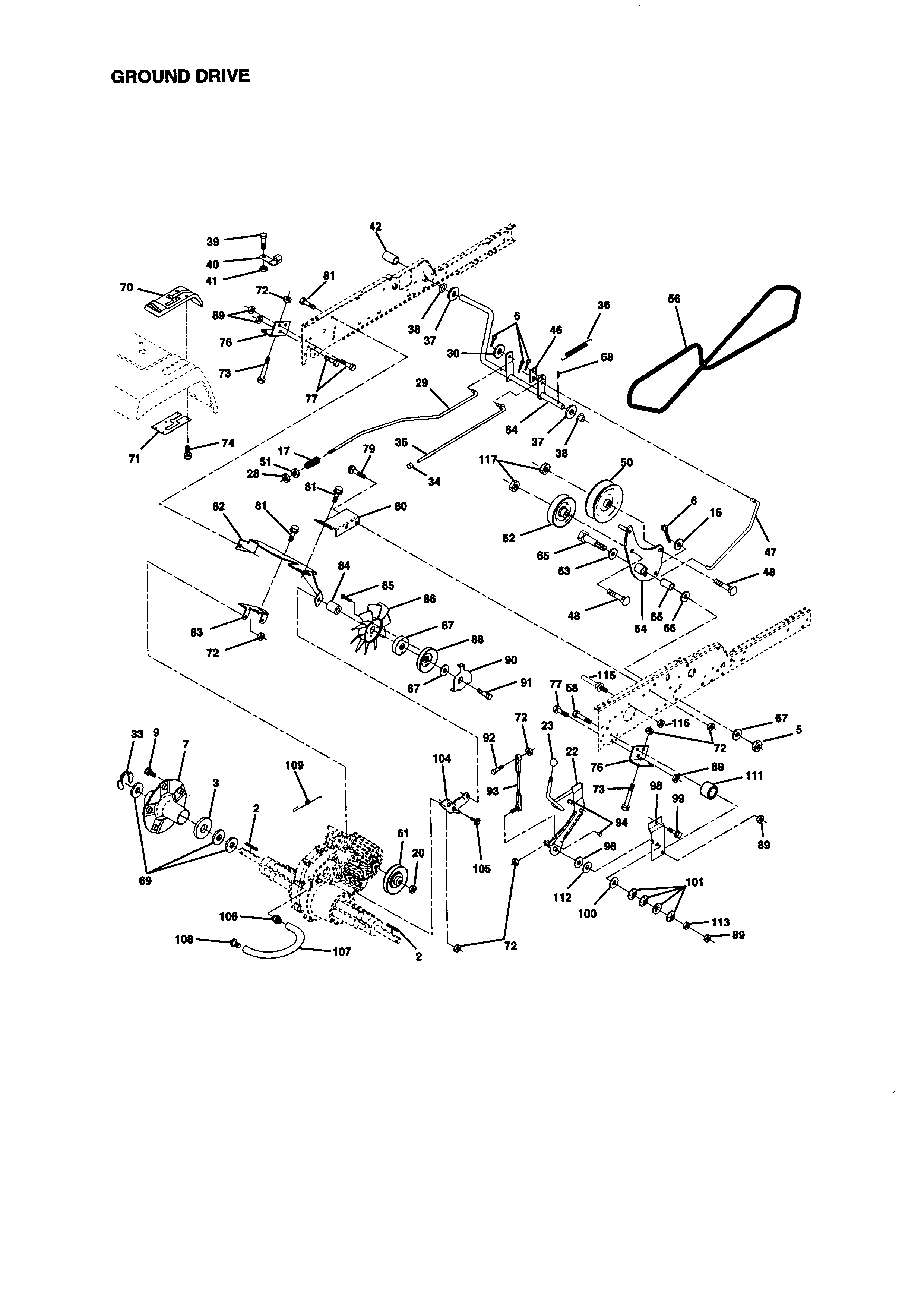 Craftsman 917273042 ground drive diagram