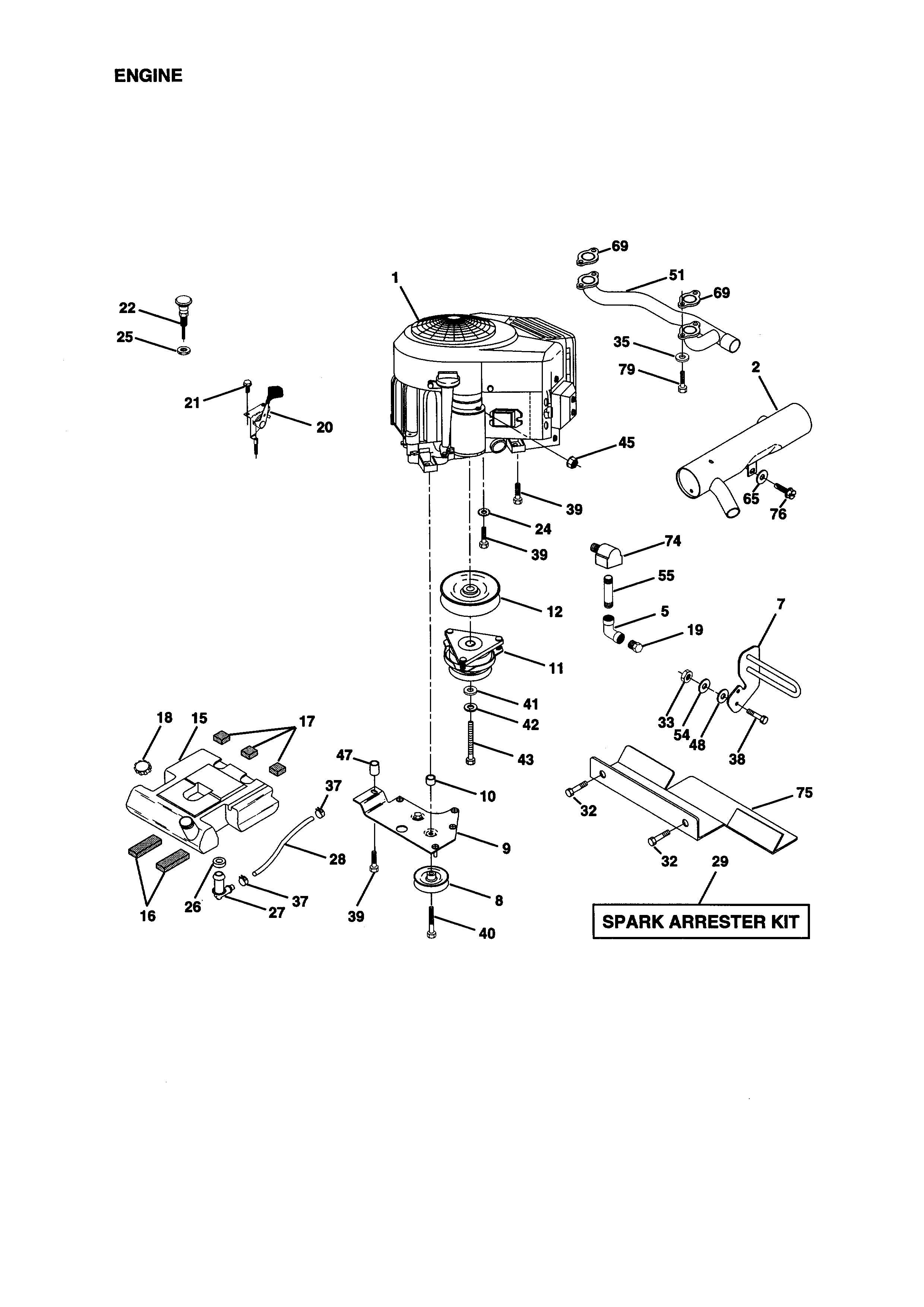 Craftsman 917273042 engine diagram