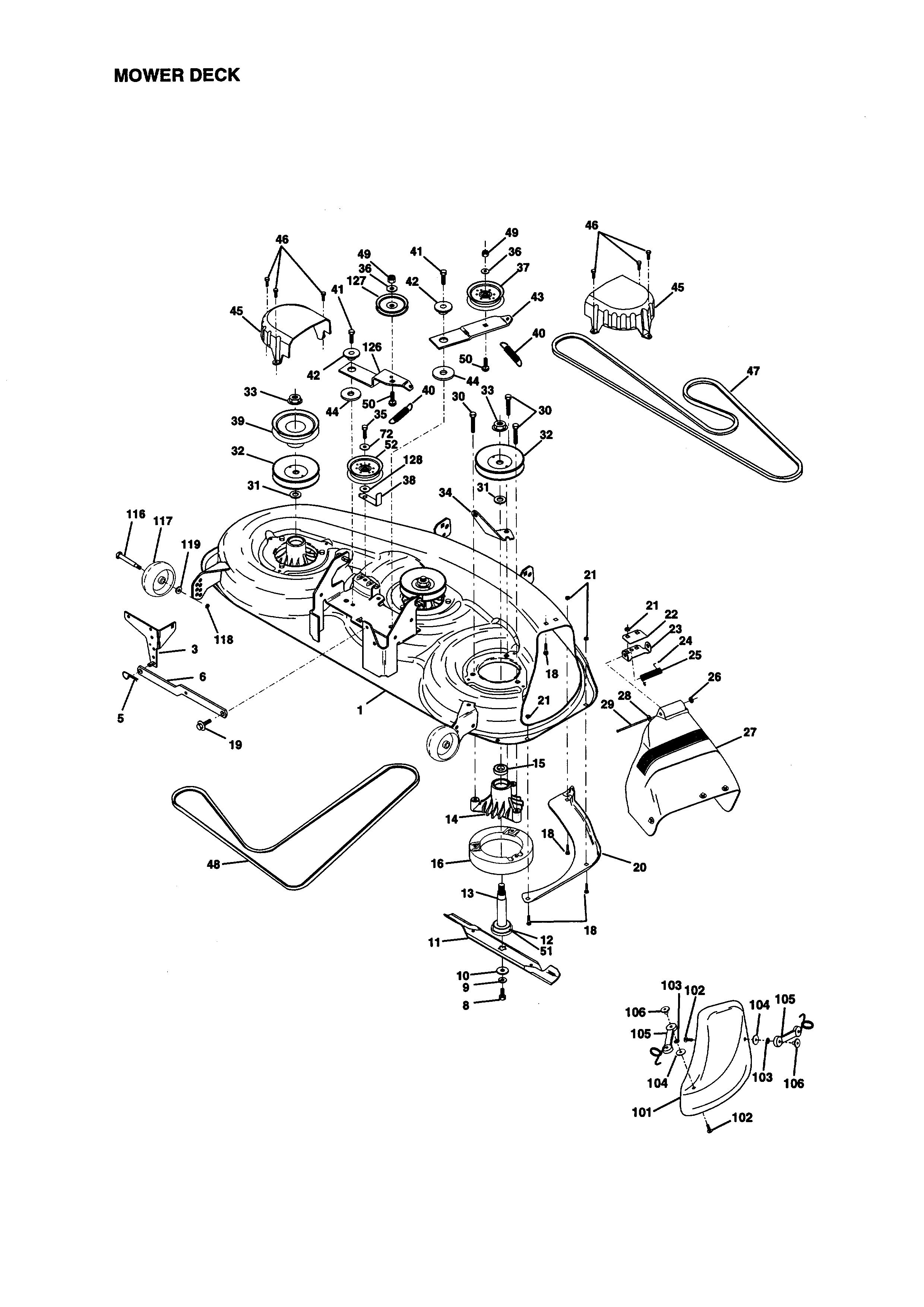 Craftsman 917273042 mower deck diagram