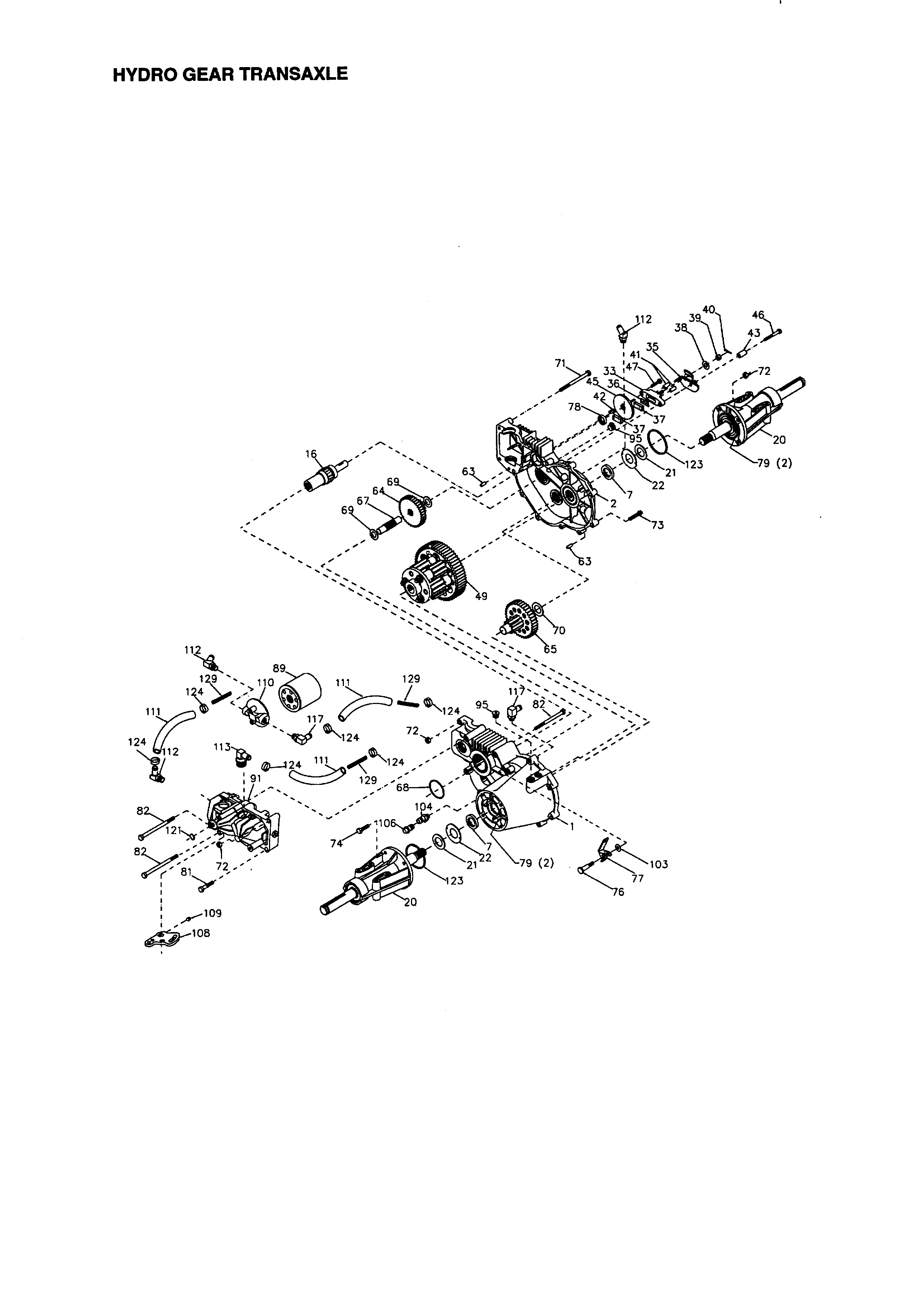 Craftsman 917273042 hydro gear transaxle diagram