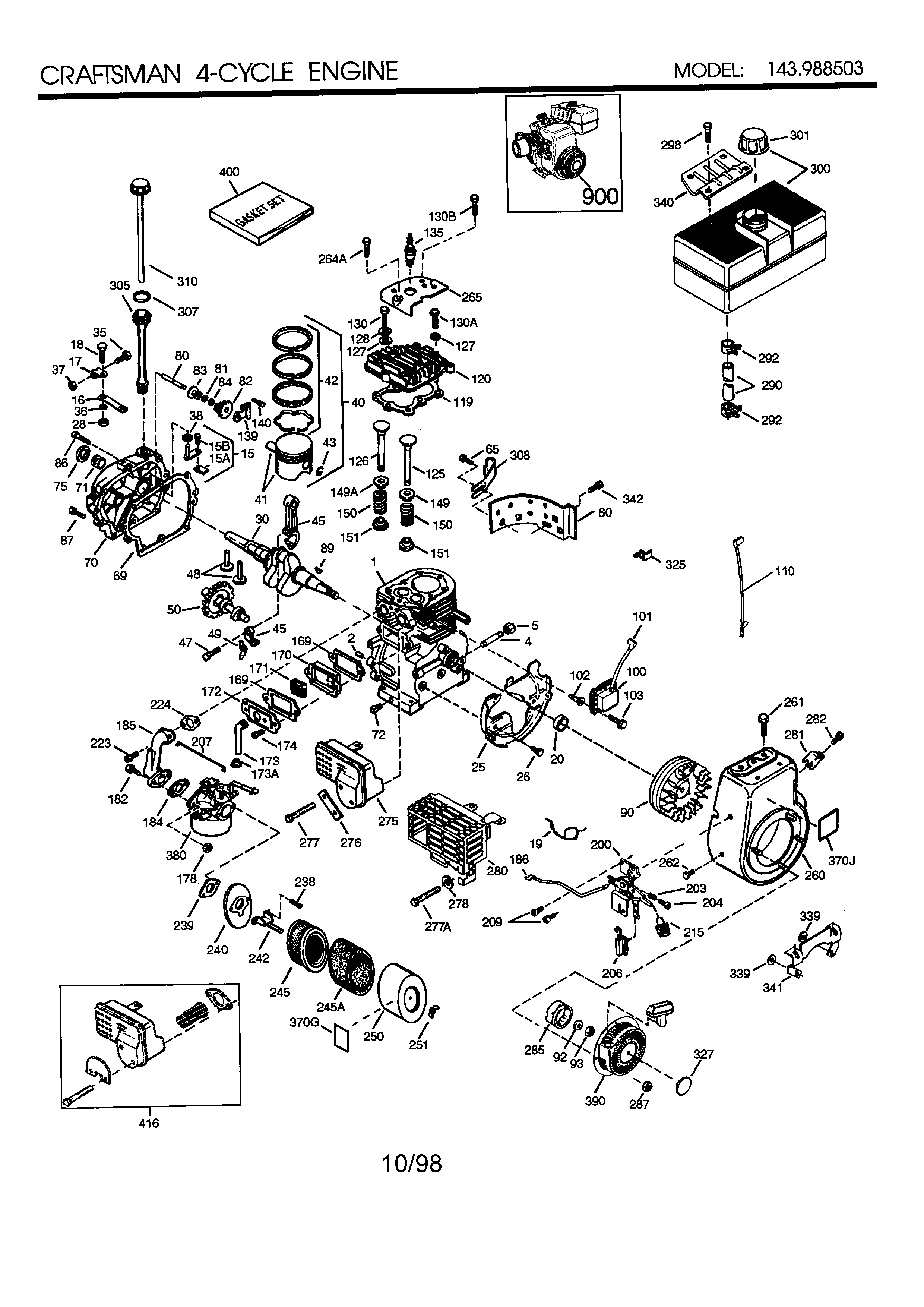 Craftsman 247775880 craftsman 4-cycle engine diagram