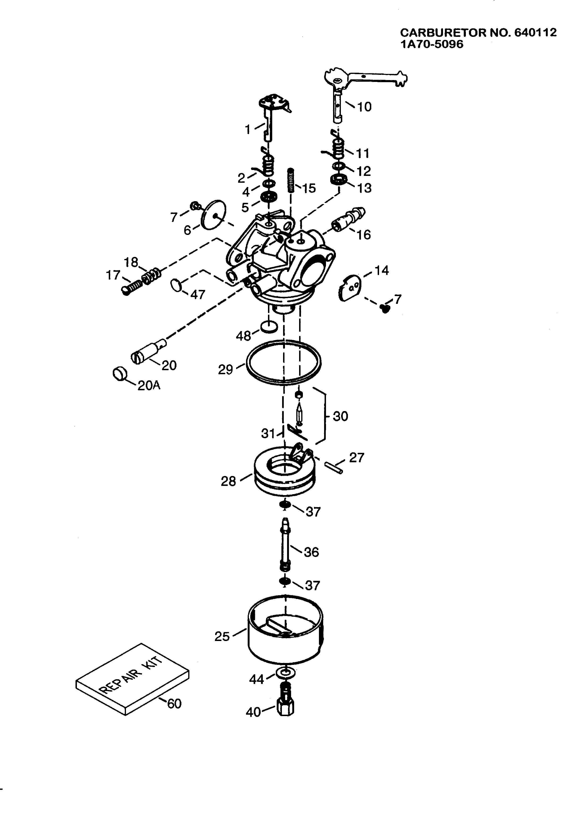 Craftsman 247775880 carburetor 1a70-5096 diagram