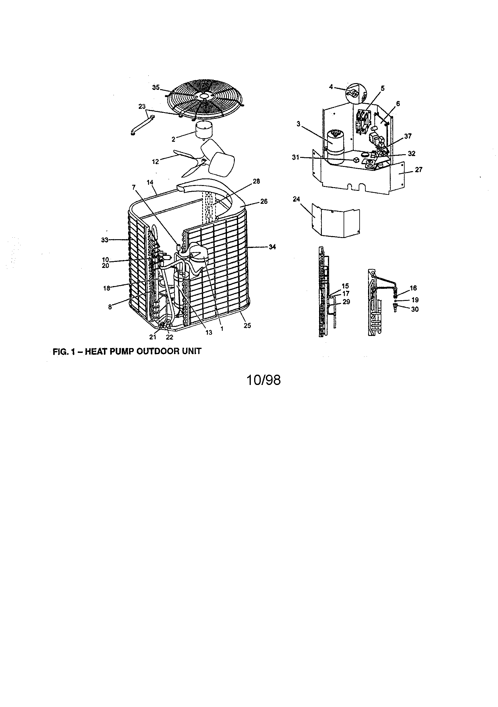 York E1RC042S06A heat pump outdoor unit diagram